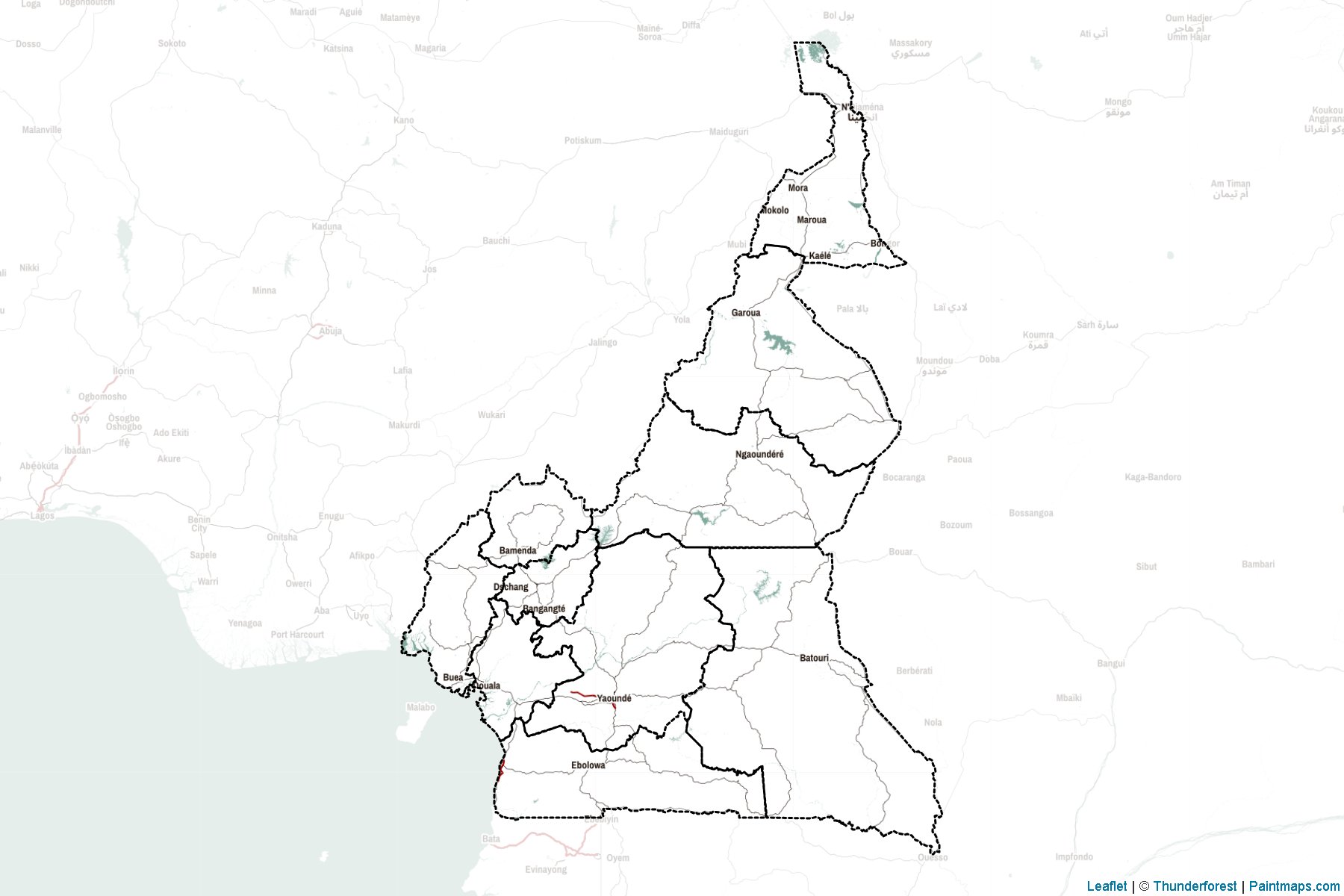 Cameroon  Map Cropping Samples-2