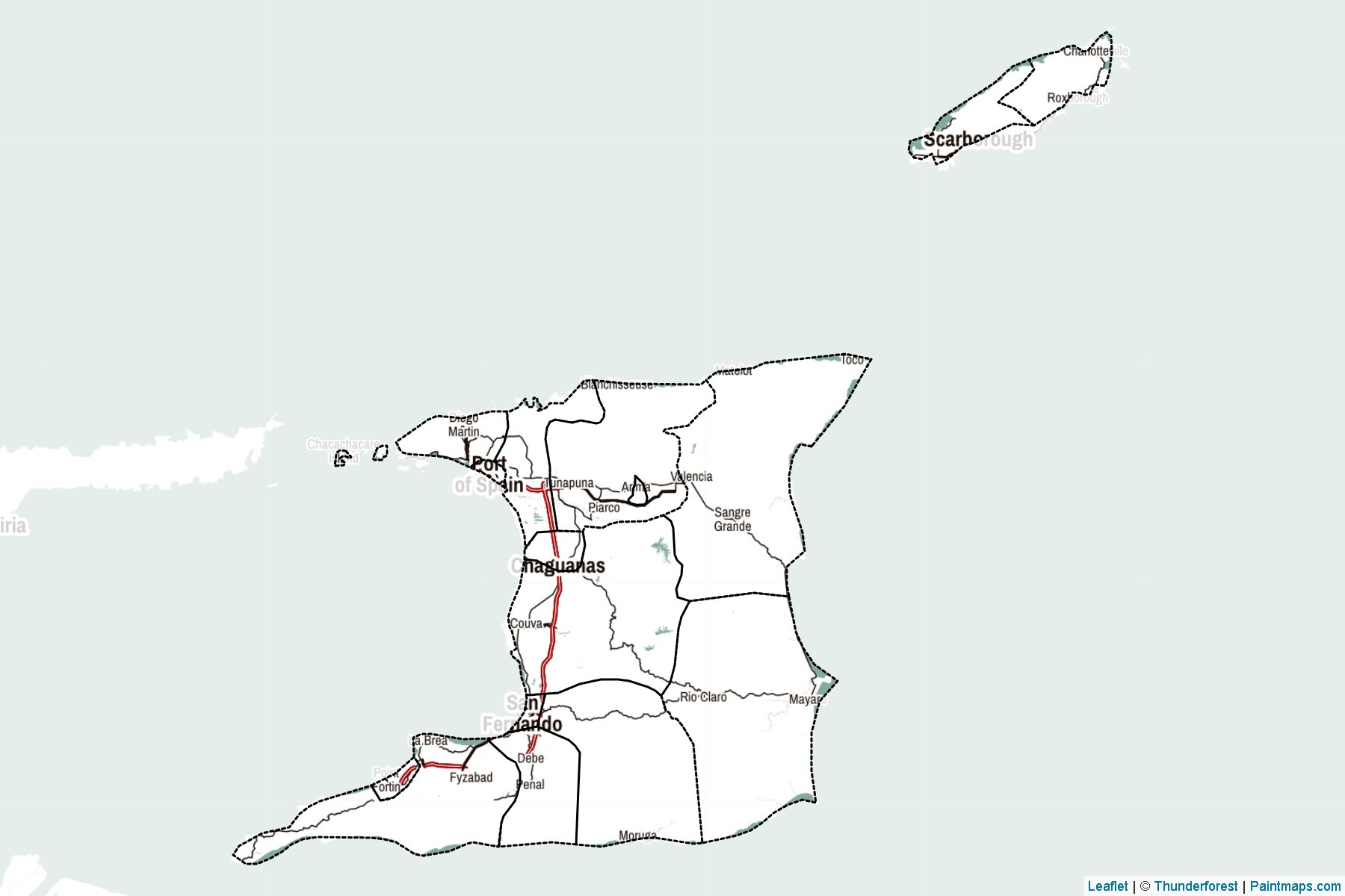 Trinidad and Tobago  Map Cropping Samples-2