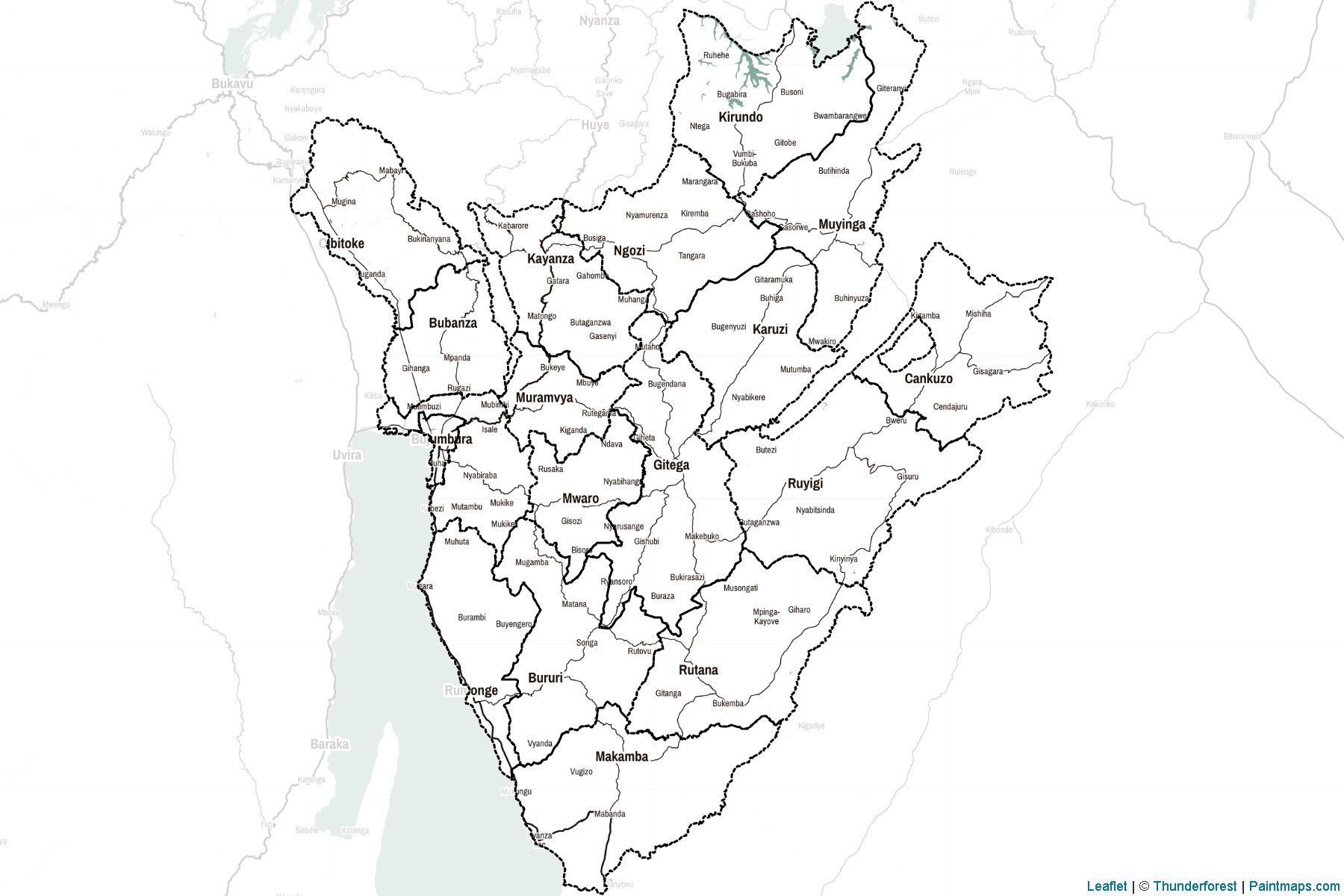 Muestras de recorte de mapas Burundi -2