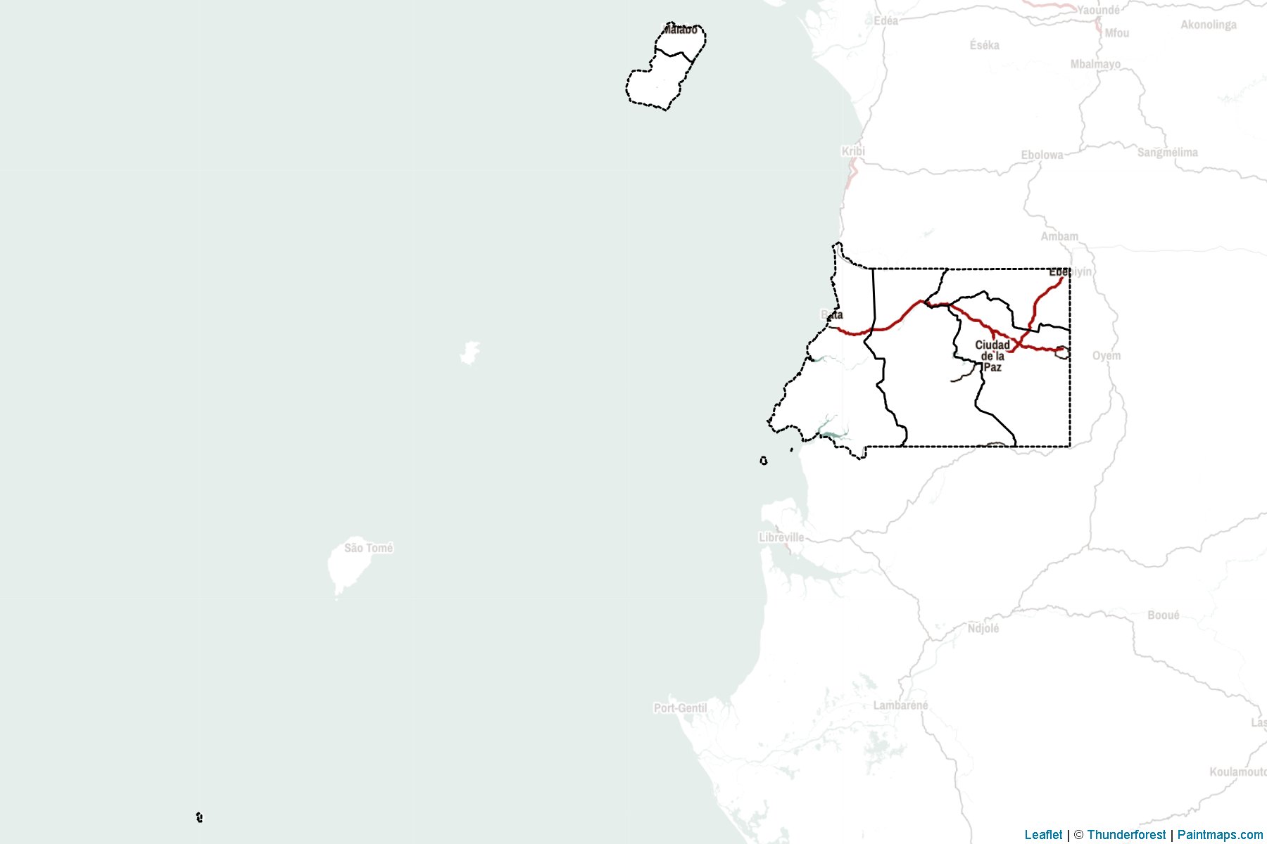 Muestras de recorte de mapas Guinea Ecuatorial -2