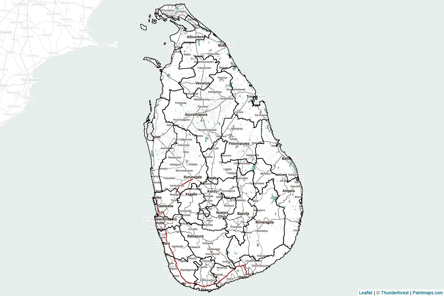 Sri Lanka  Map Cropping Samples-2