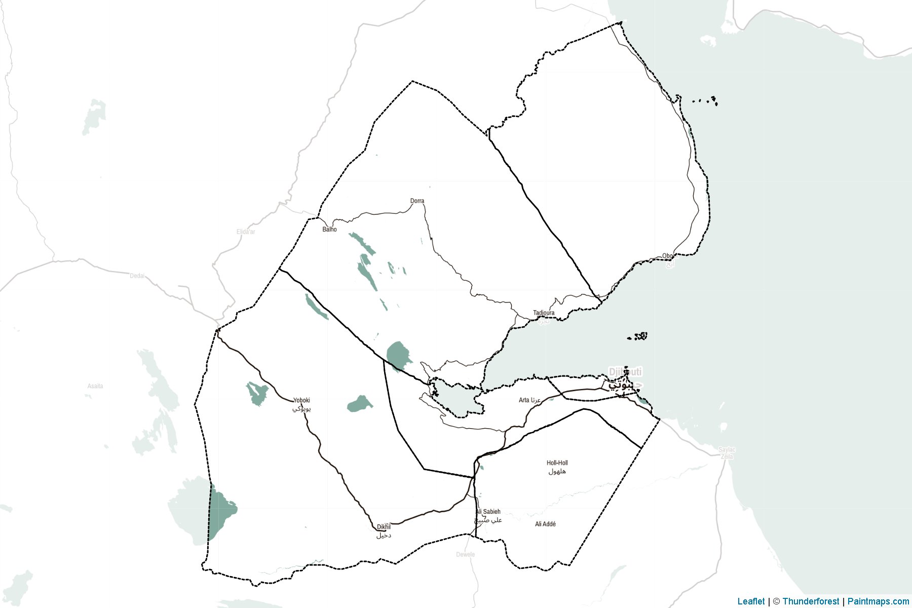 Muestras de recorte de mapas Djibouti -2