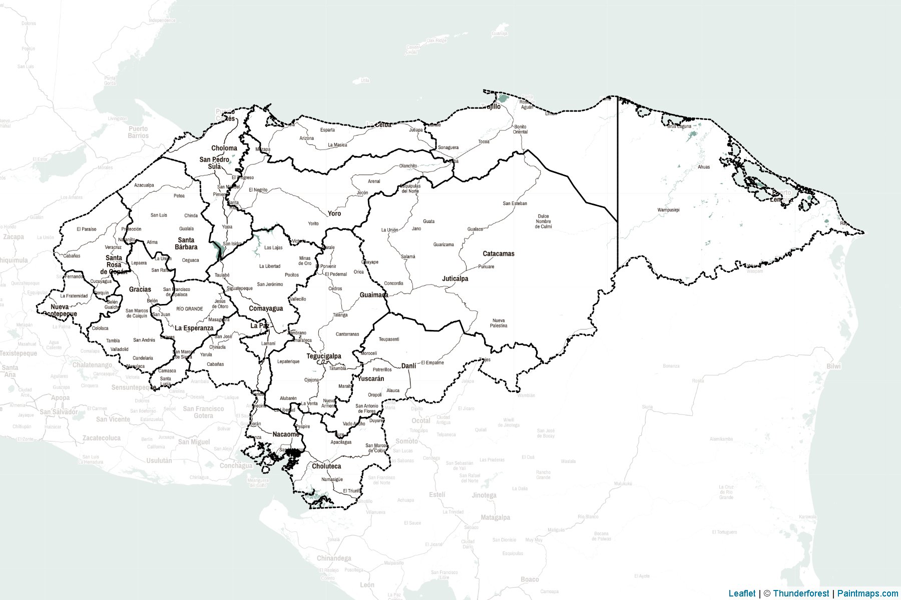 Honduras  Map Cropping Samples-2