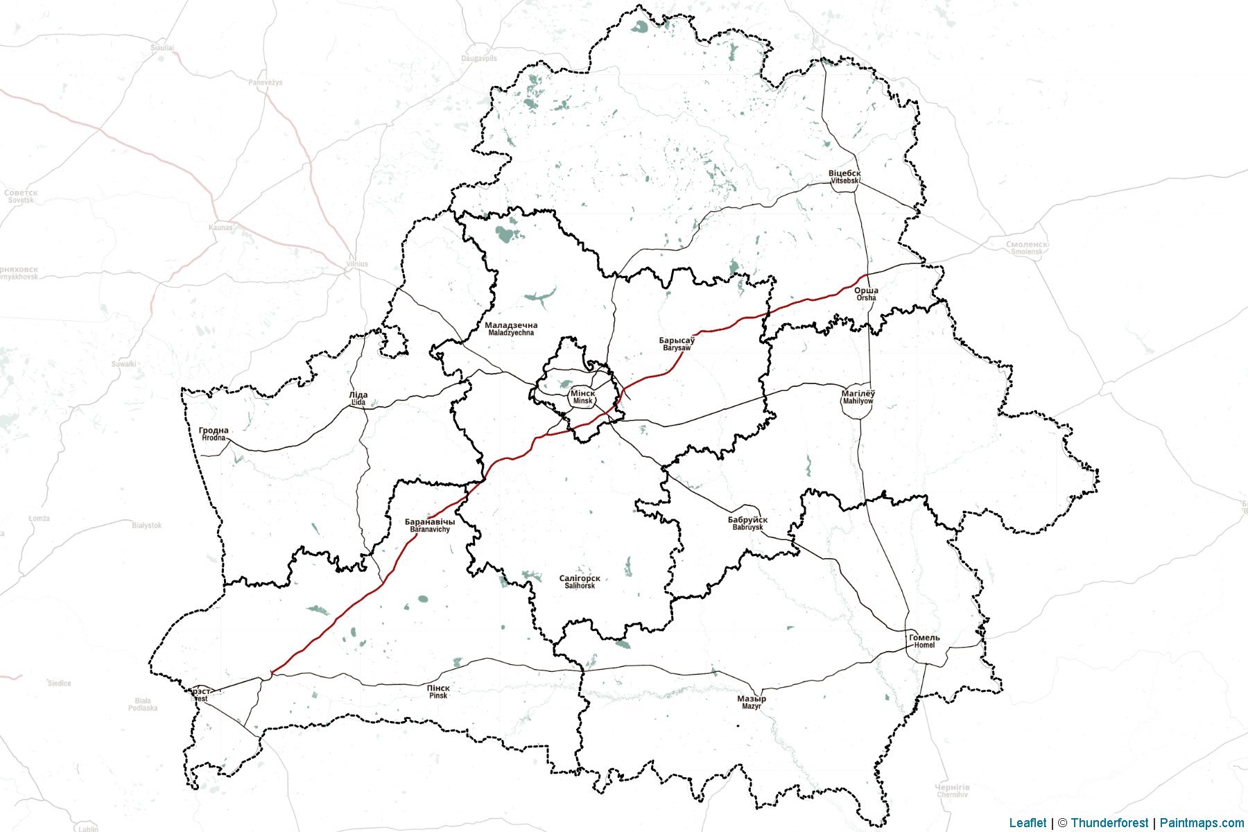 Muestras de recorte de mapas Belarús -2