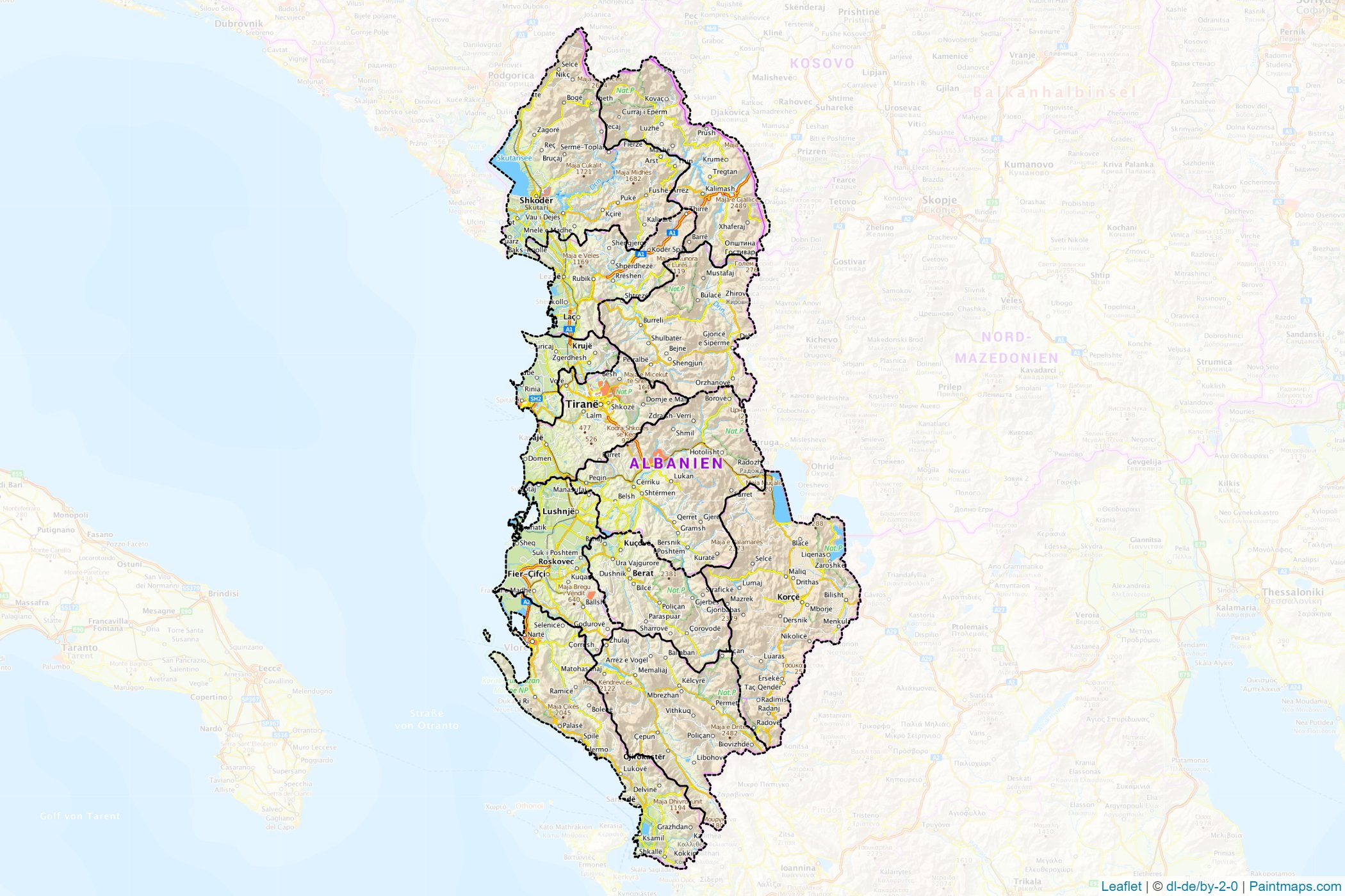 Albania  Map Cropping Samples-1