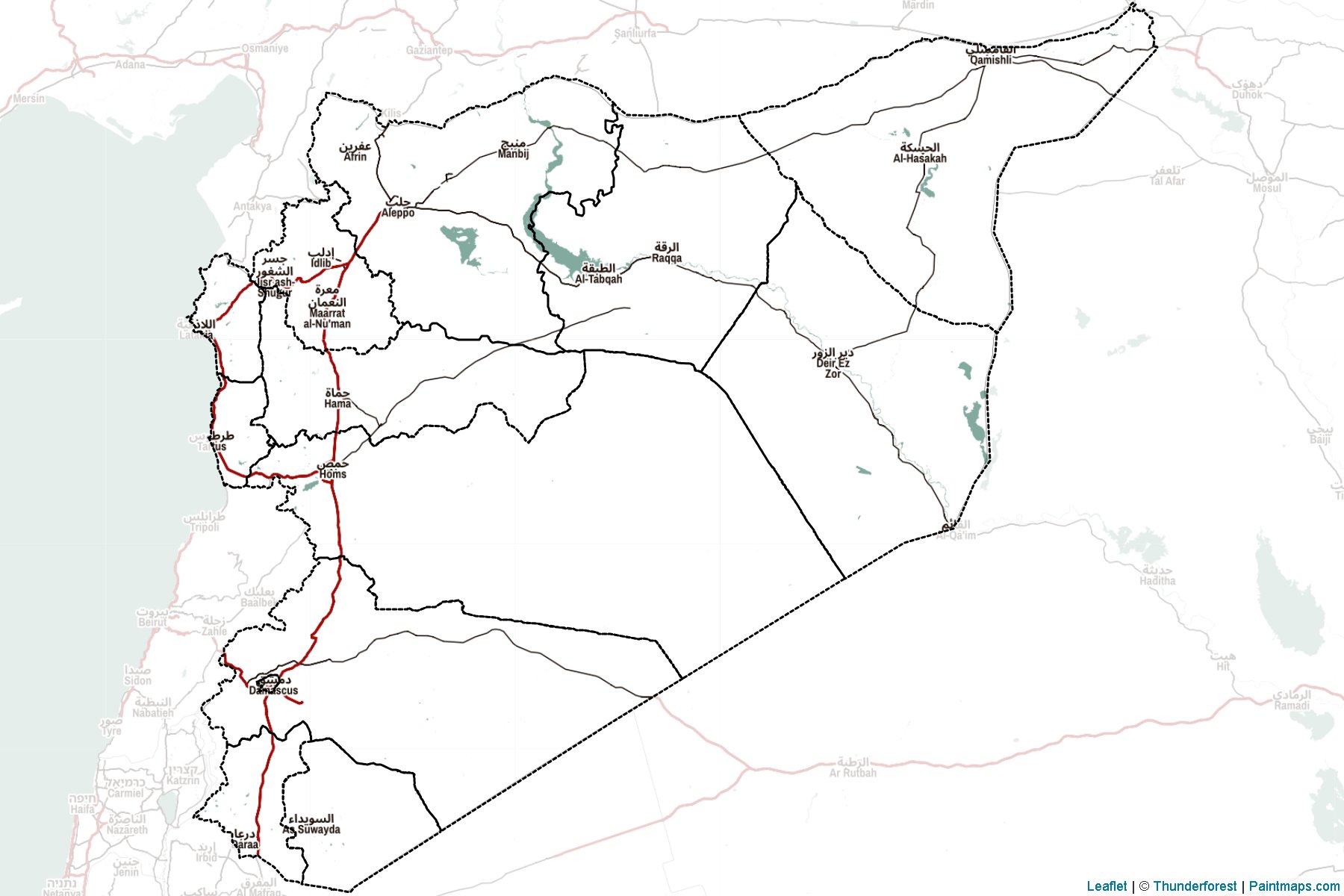 Muestras de recorte de mapas Siria -2