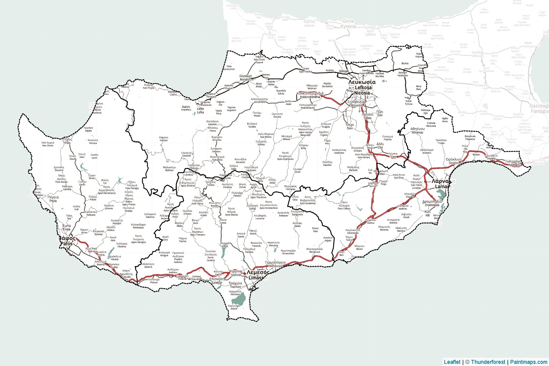 Muestras de recorte de mapas Chipre -2