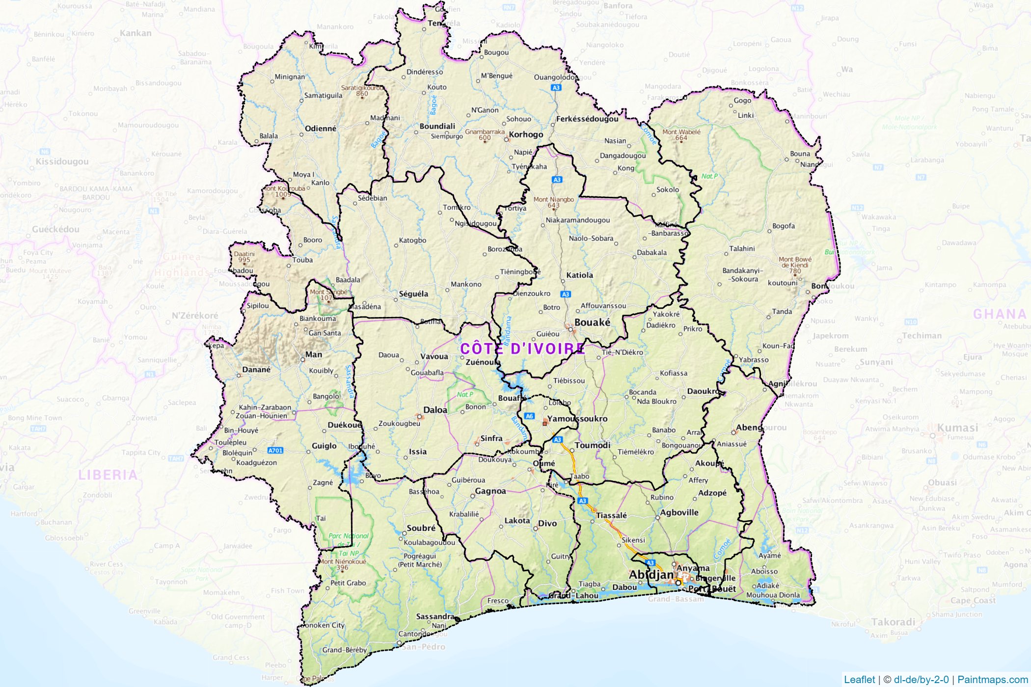 Ivory Coast  Map Cropping Samples-1