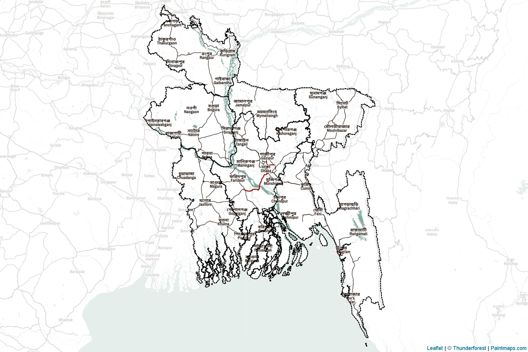 Muestras de recorte de mapas Bangladesh -2