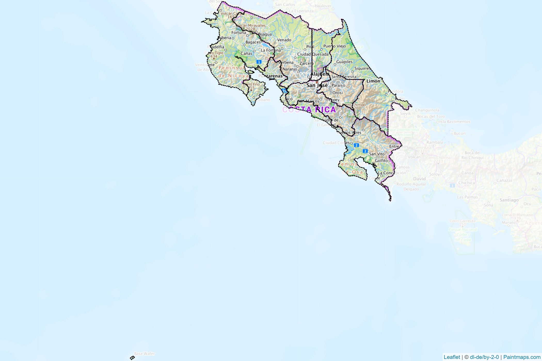 Costa Rica  Map Cropping Samples-1