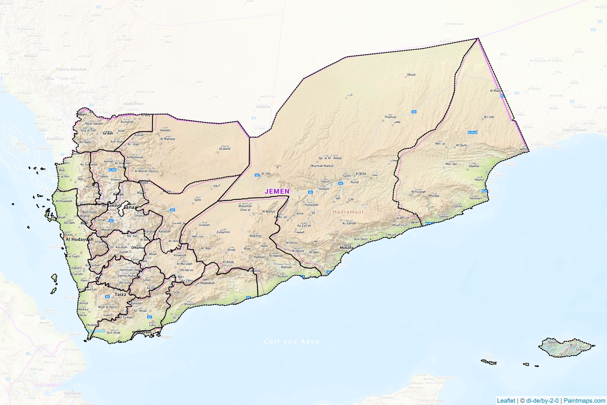 Muestras de recorte de mapas Yemen -1