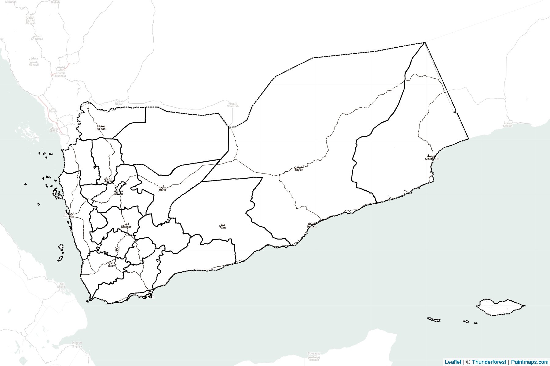 Muestras de recorte de mapas Yemen -2