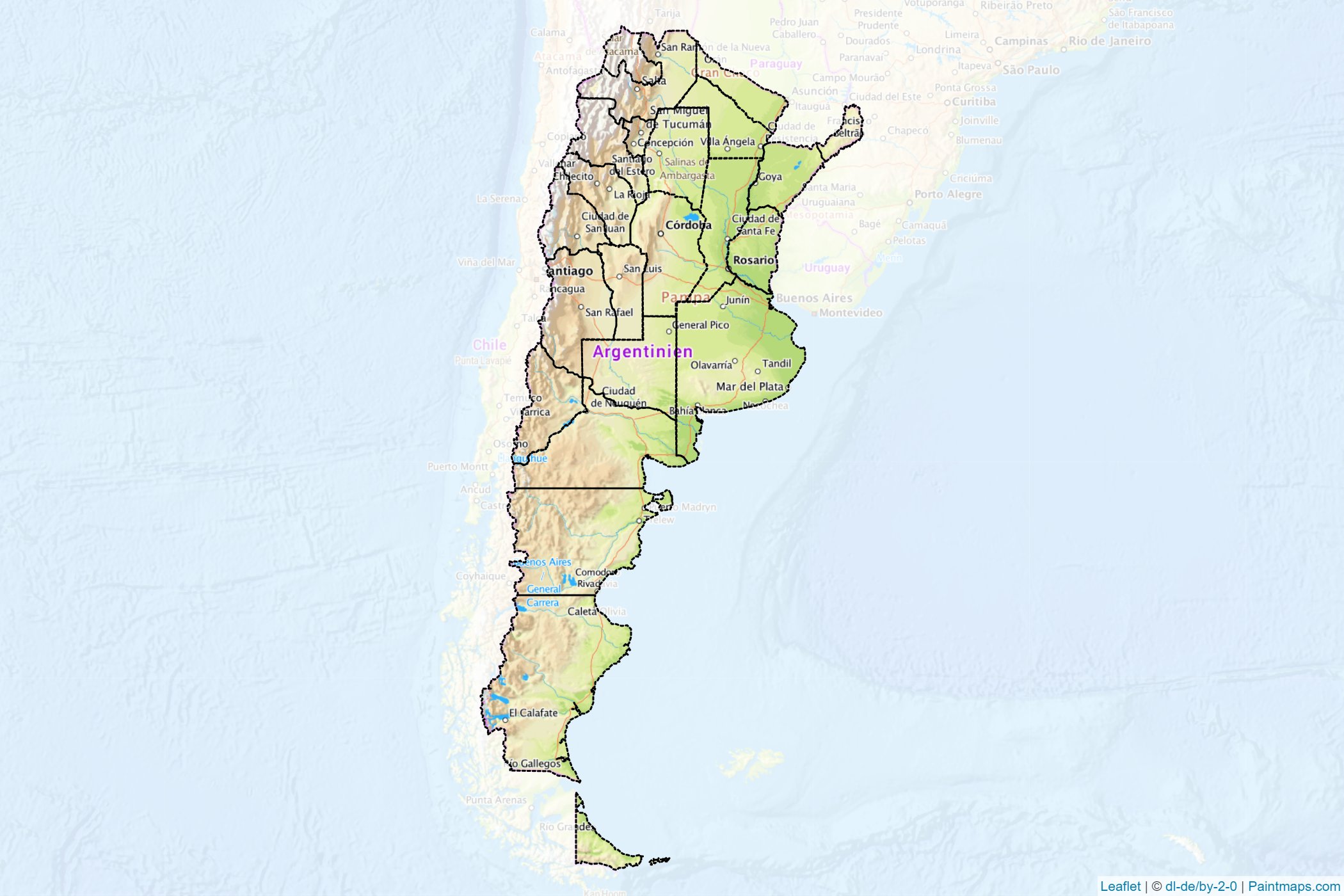 Muestras de recorte de mapas Argentina -1