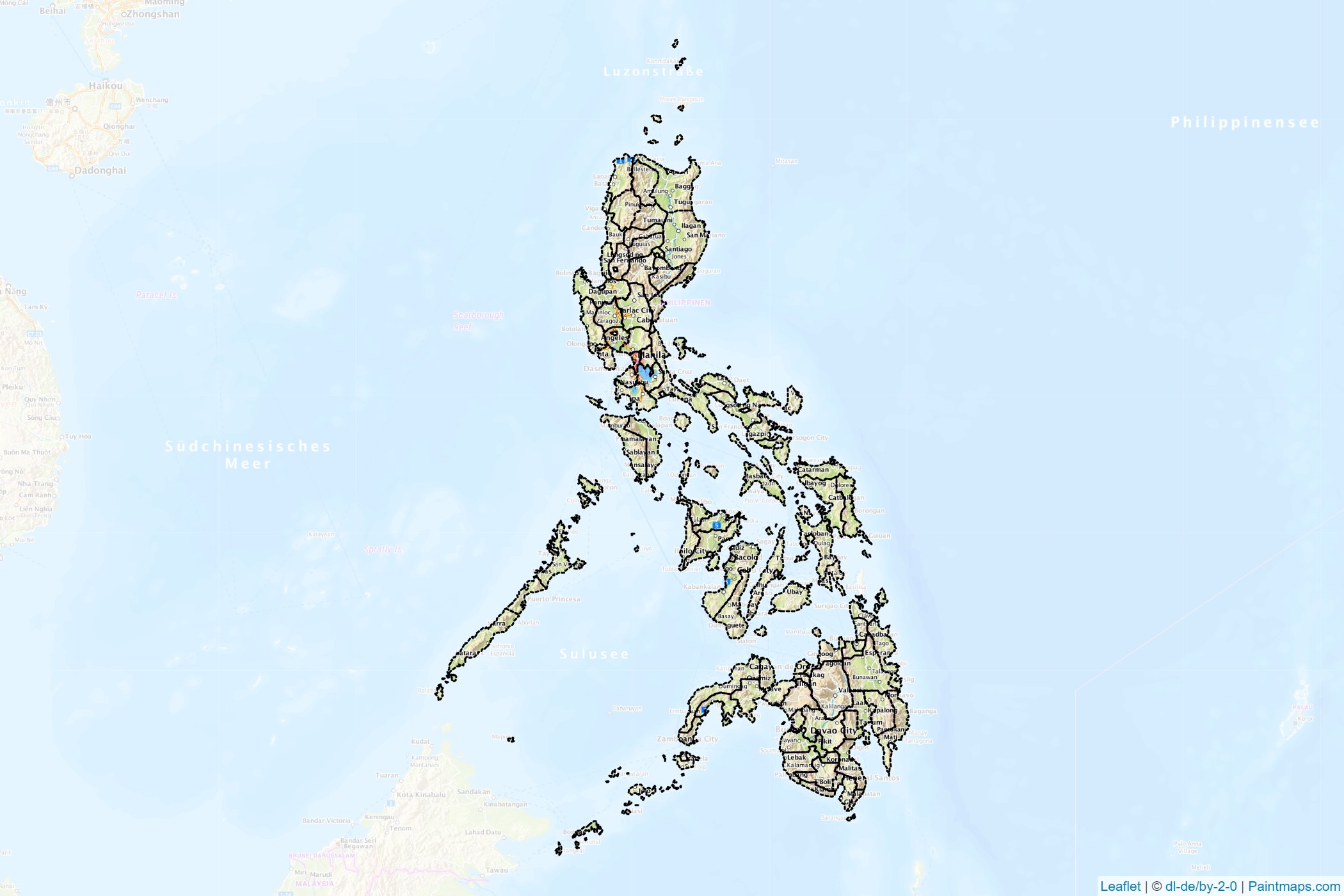 Muestras de recorte de mapas Filipinas -1