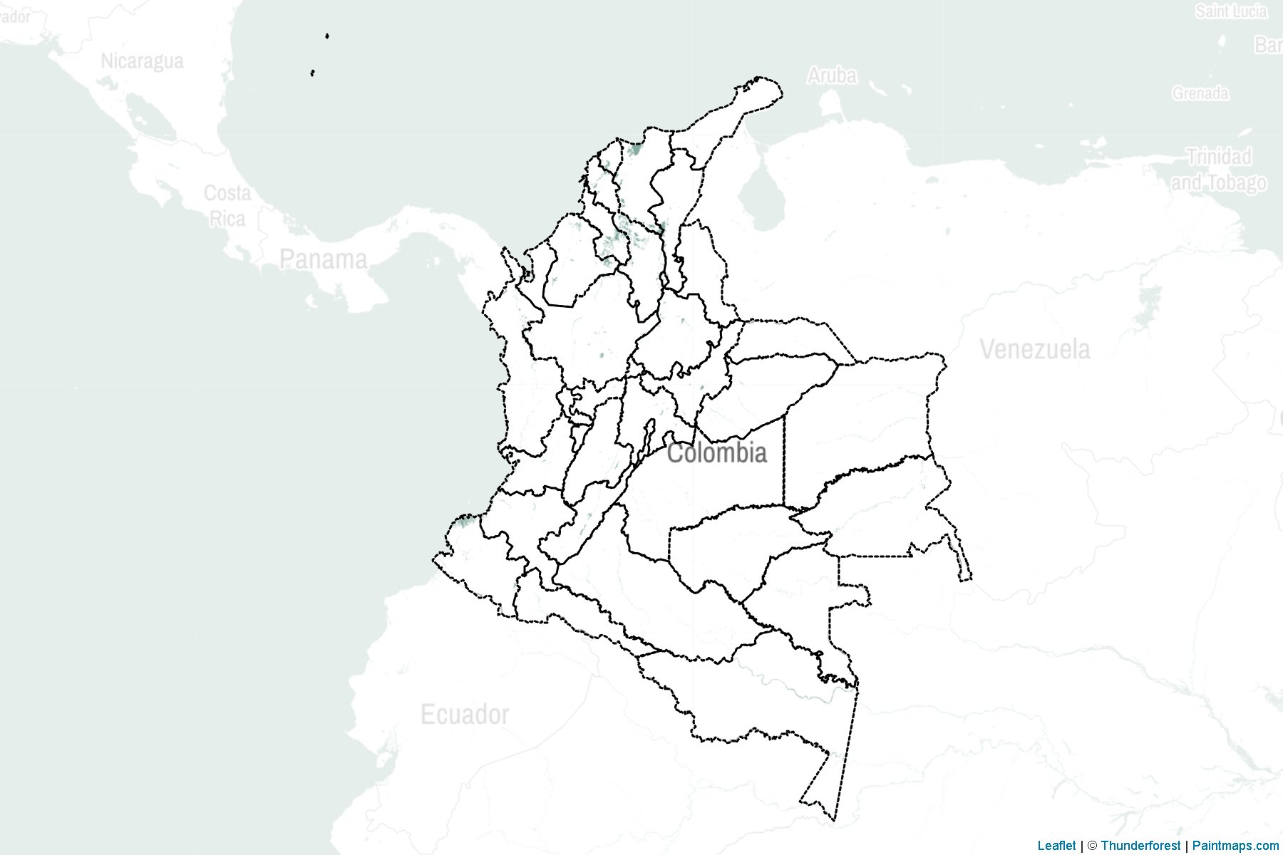 Muestras de recorte de mapas Colombia -2