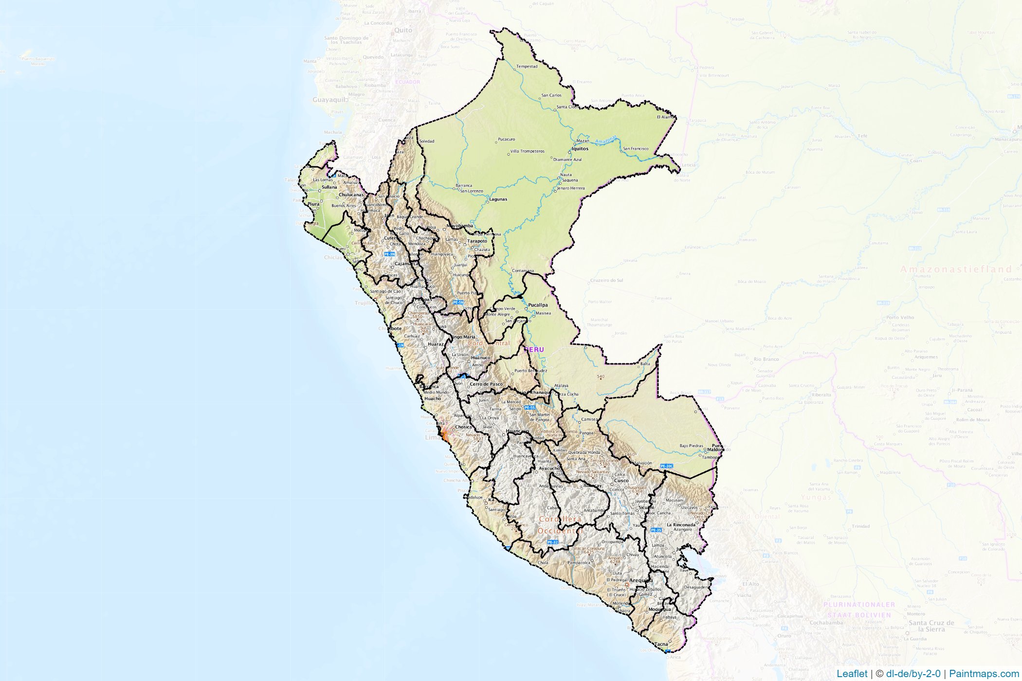 Muestras de recorte de mapas Perú -1