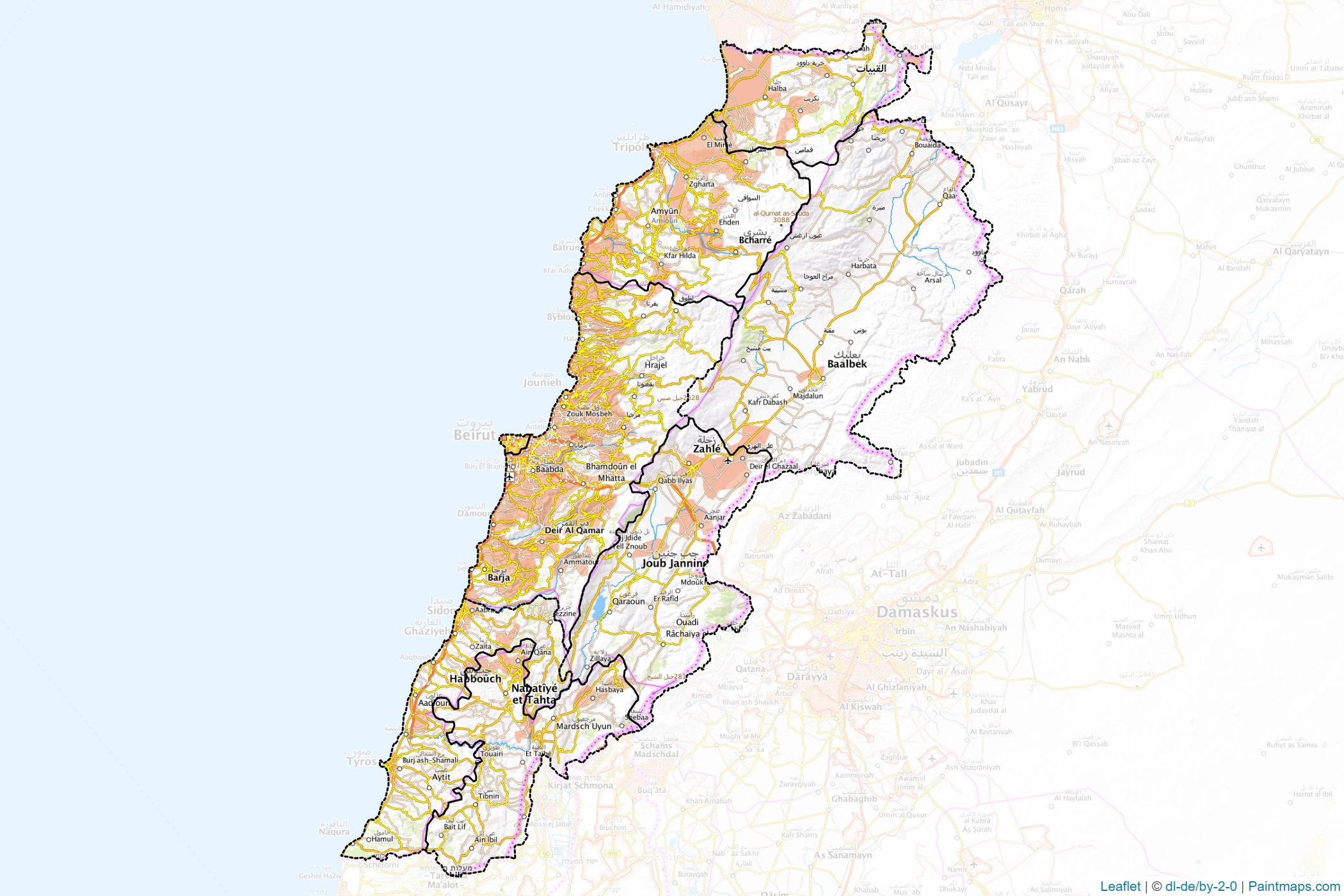 Lebanon  Map Cropping Samples-1