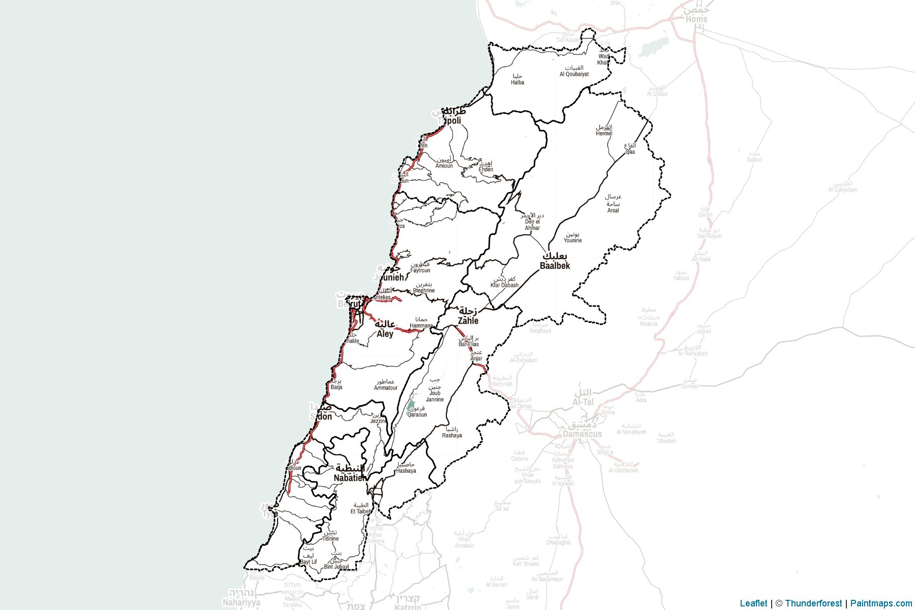 Lebanon  Map Cropping Samples-2