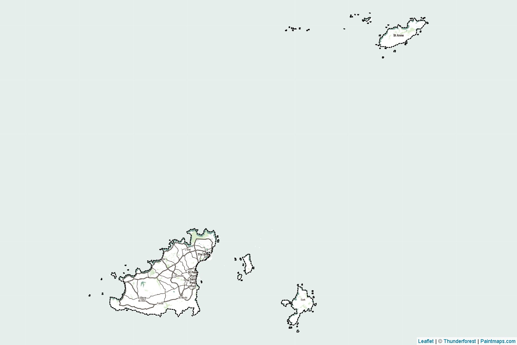 Muestras de recorte de mapas Guernsey -2