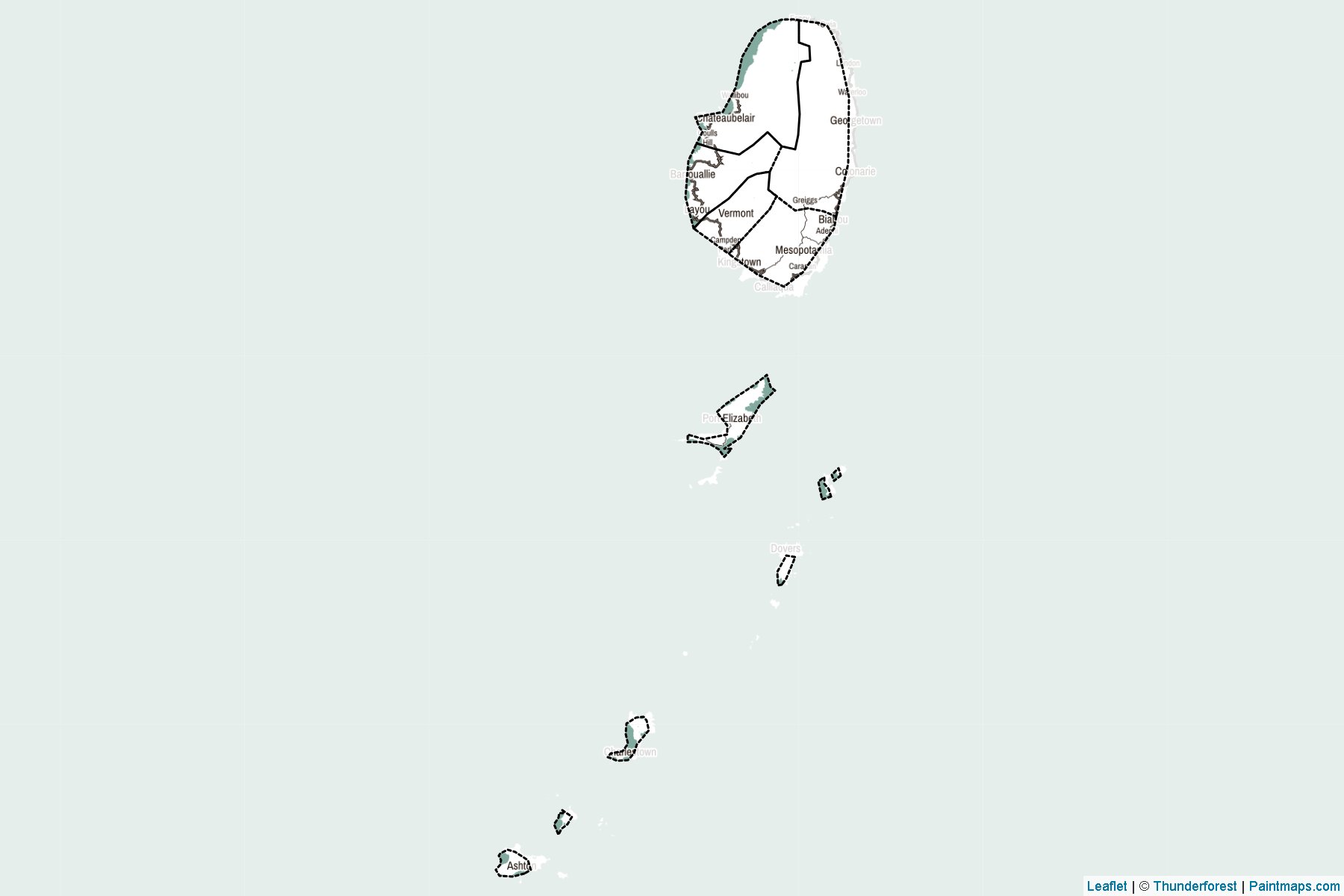 Saint Vincent and the Grenadines  Map Cropping Samples-2