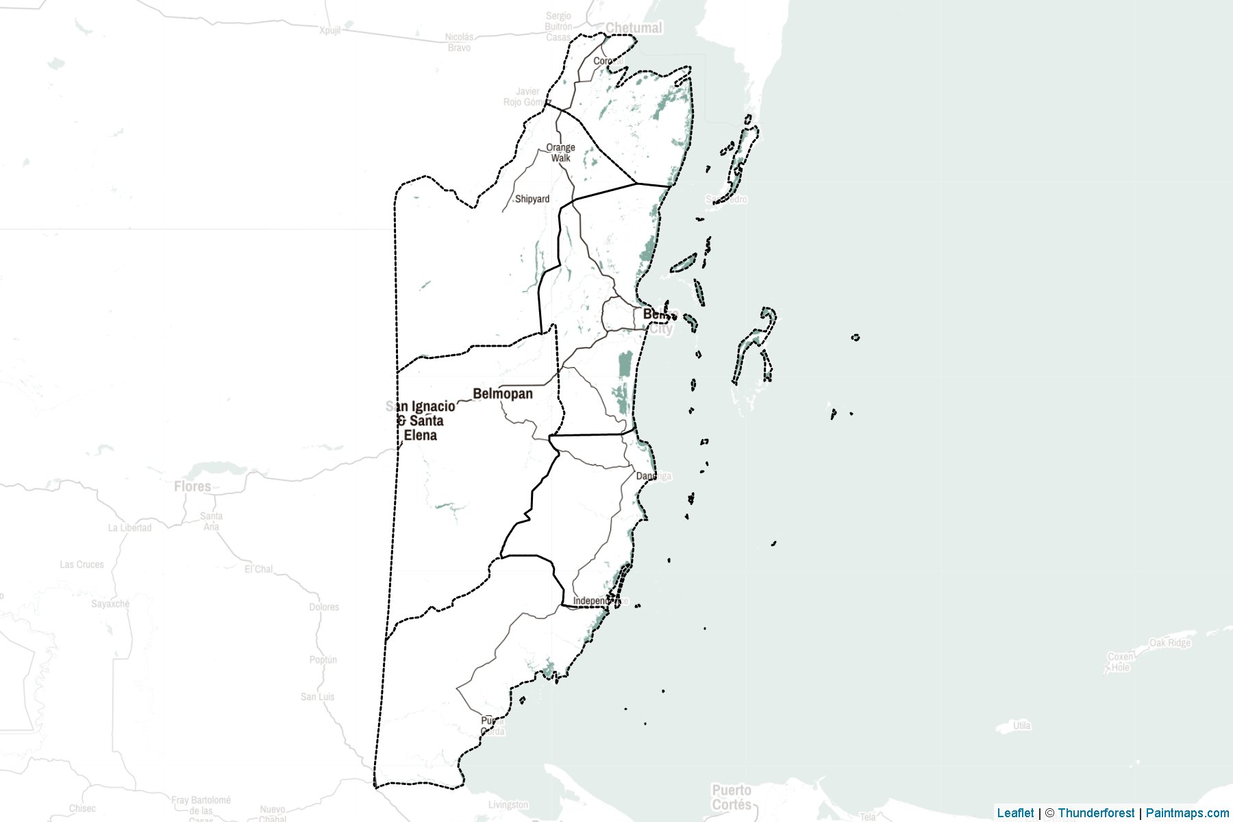 Muestras de recorte de mapas Belice -2