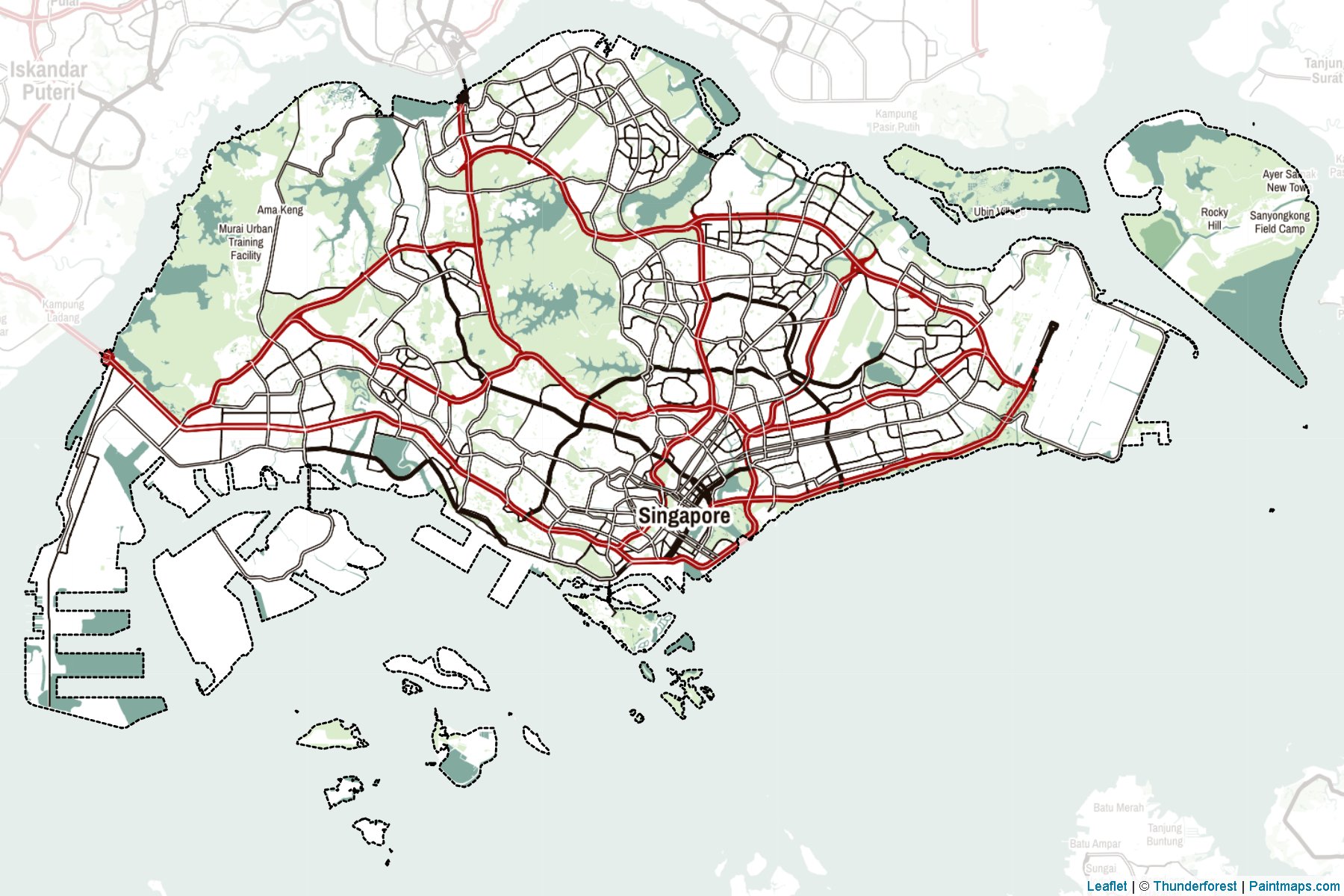 Muestras de recorte de mapas Singapur -2