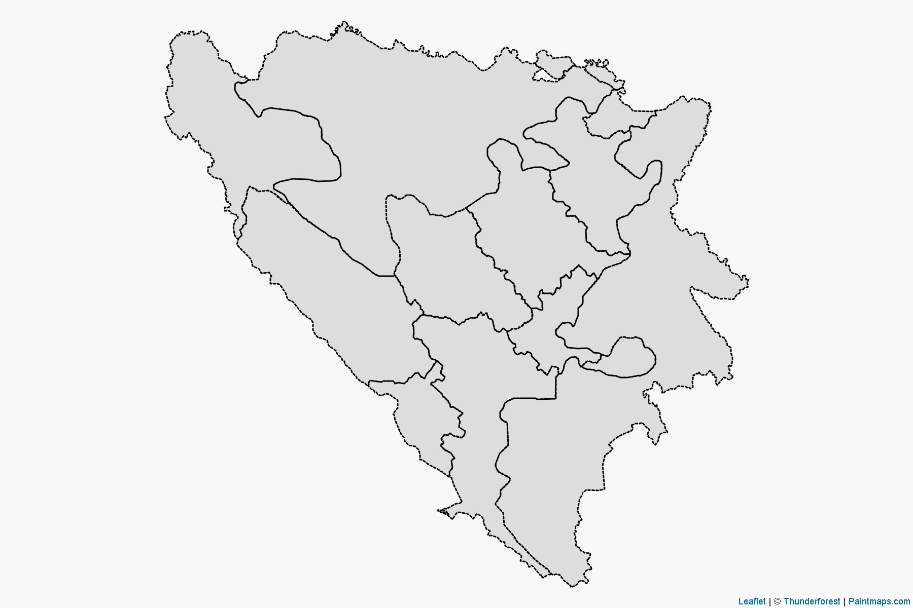 Muestras de recorte de mapas Bosnia y Herzegovina -2