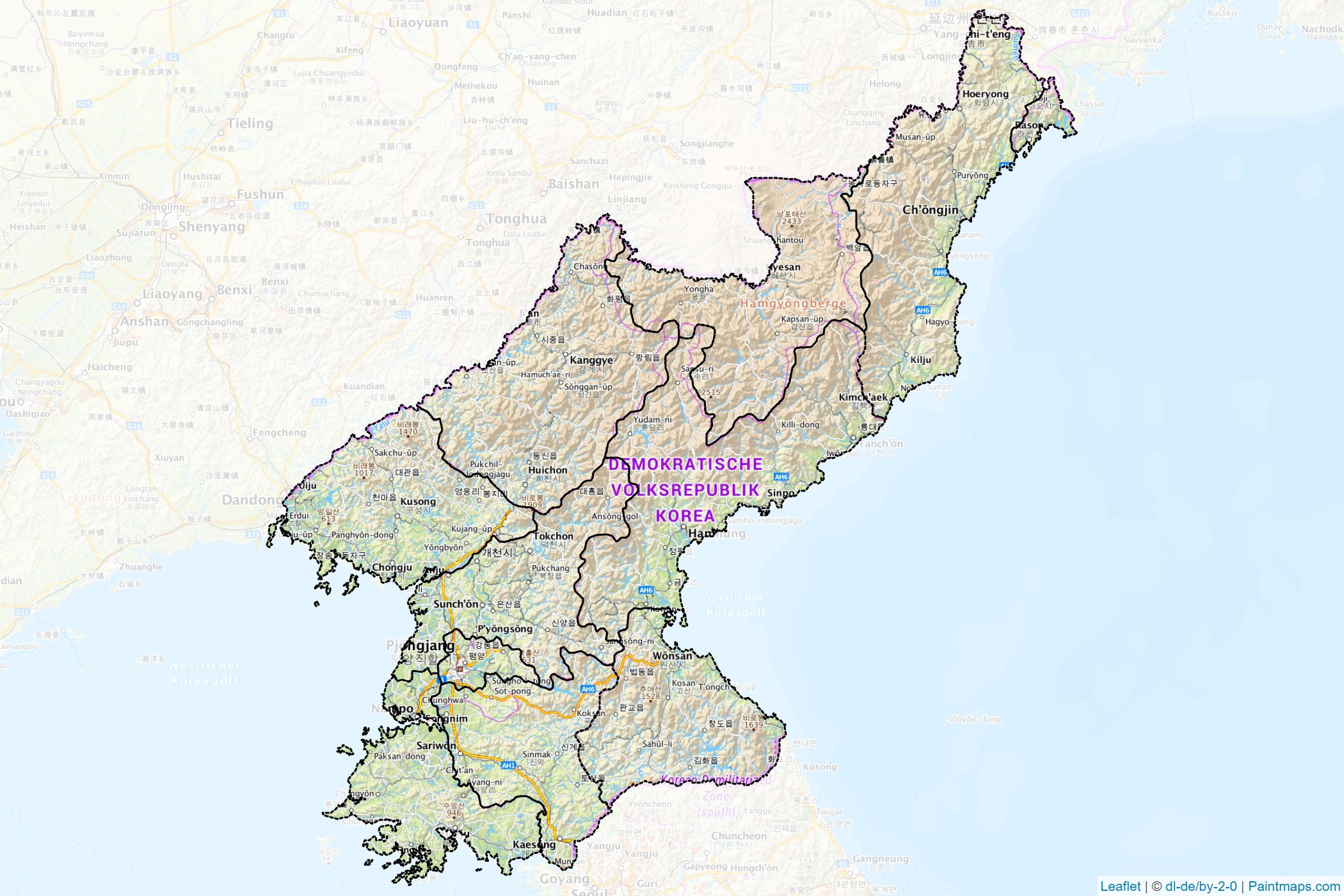 North Korea  Map Cropping Samples-1