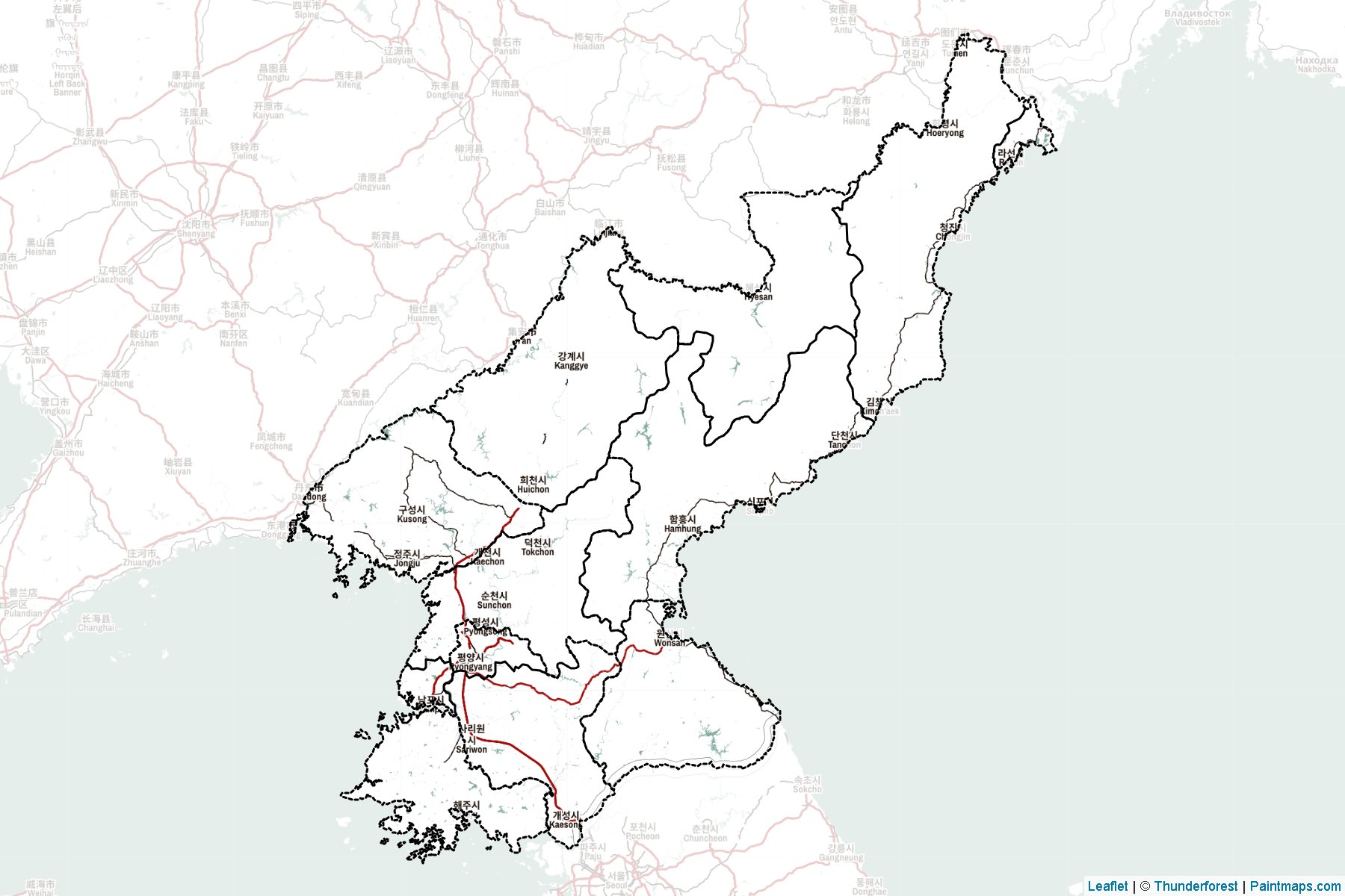 North Korea  Map Cropping Samples-2