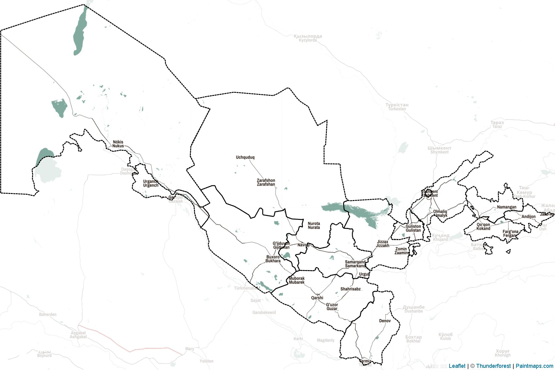 Uzbekistan  Map Cropping Samples-2