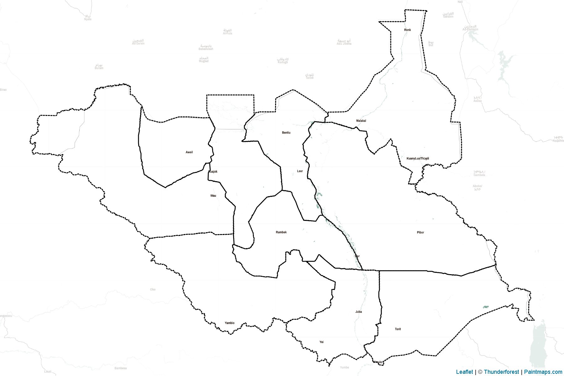 South Sudan  Map Cropping Samples-2