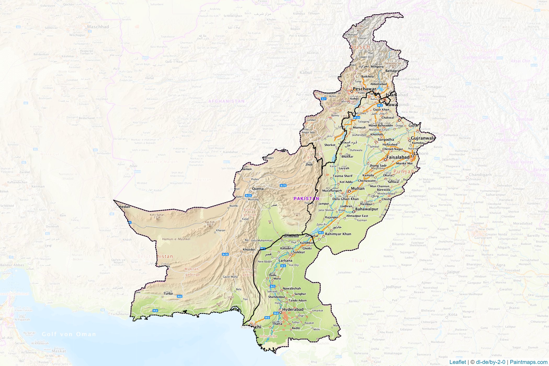 Pakistan  Map Cropping Samples-1