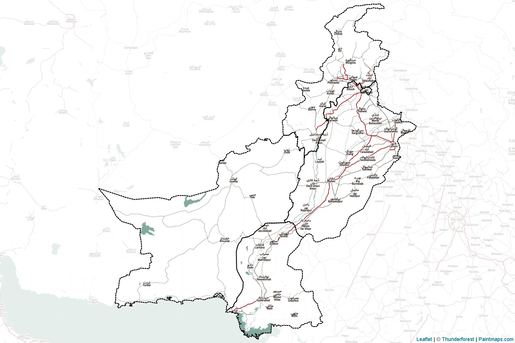 Pakistan  Map Cropping Samples-2