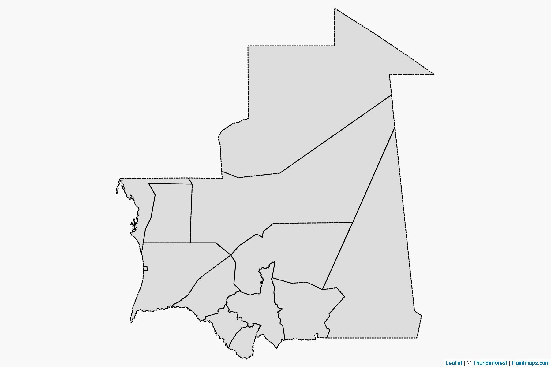 Muestras de recorte de mapas Mauritania -2