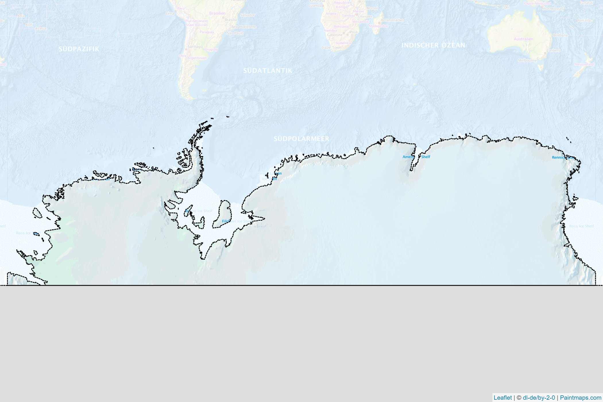 Muestras de recorte de mapas Antártida -1