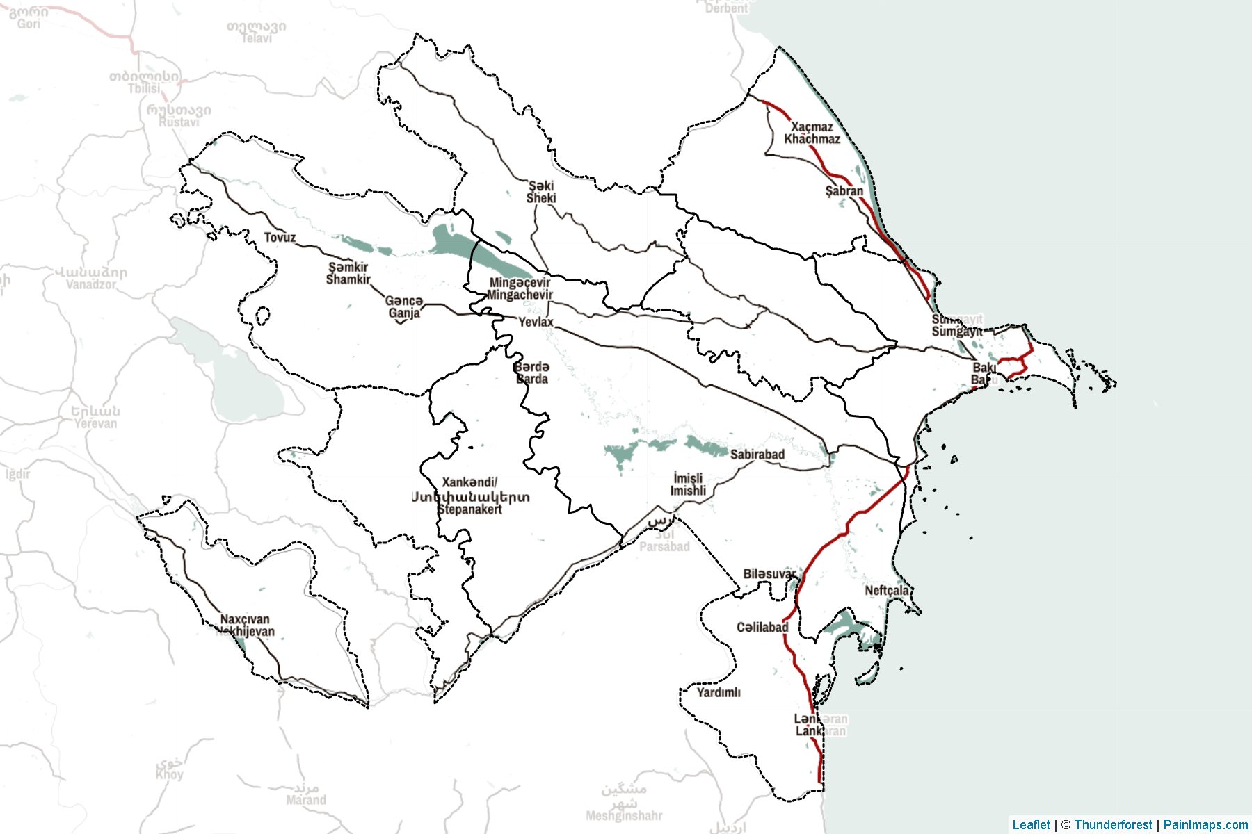 Azerbaycan  Haritası Örnekleri-2