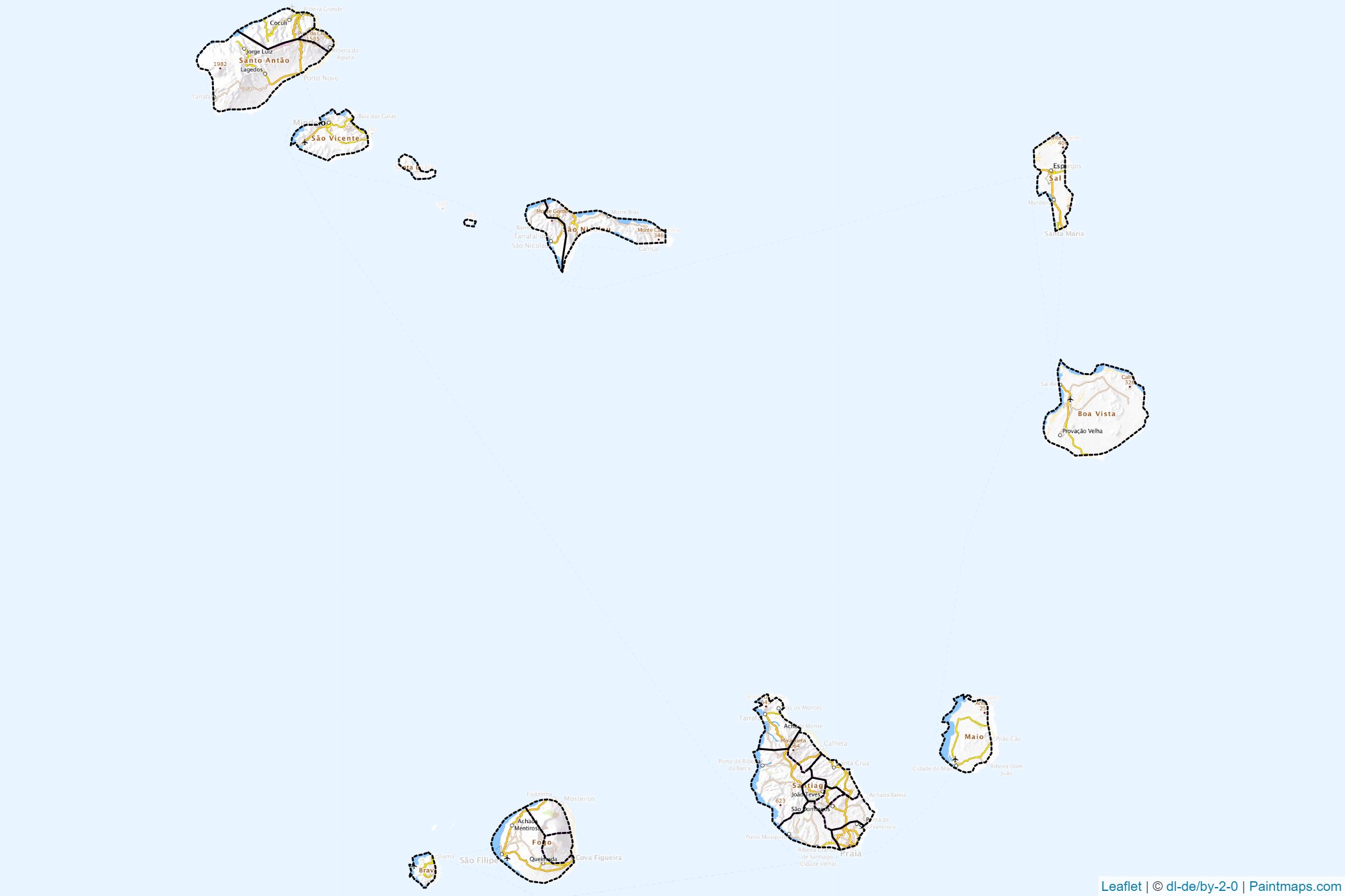 Muestras de recorte de mapas Cabo Verde -1