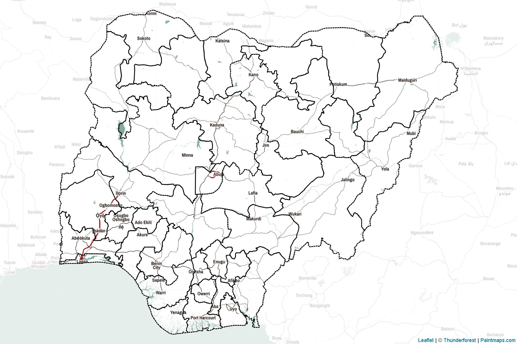 Nigeria  Map Cropping Samples-2