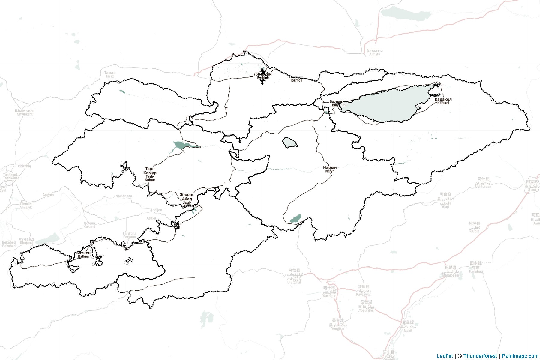 Kyrgyzstan  Map Cropping Samples-2