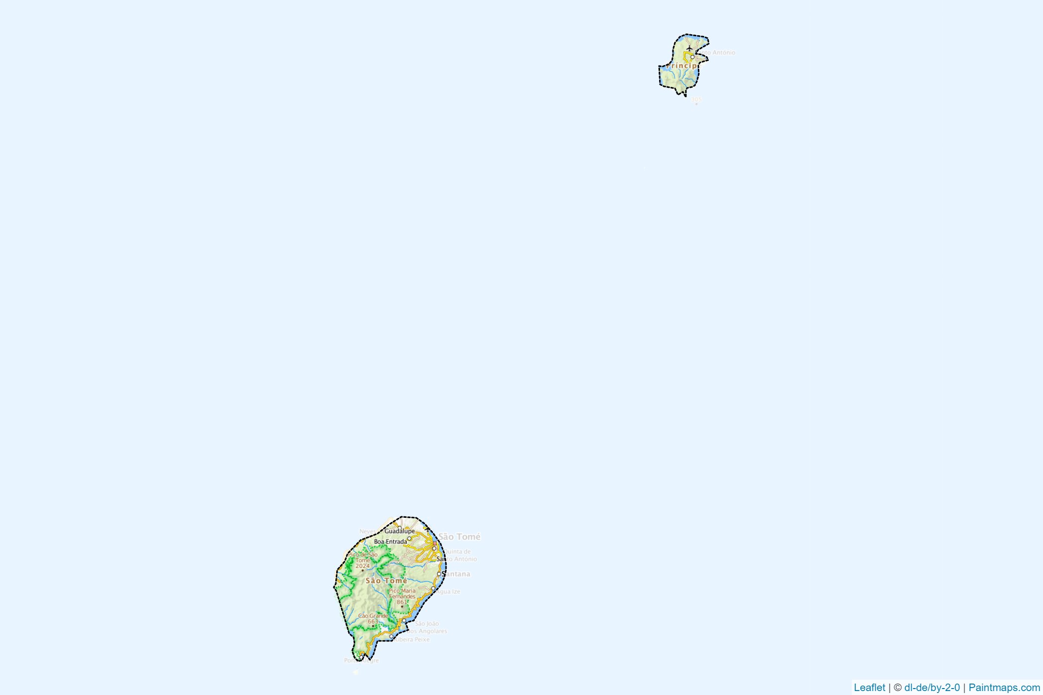 Muestras de recorte de mapas Santo Tomé y Príncipe -1