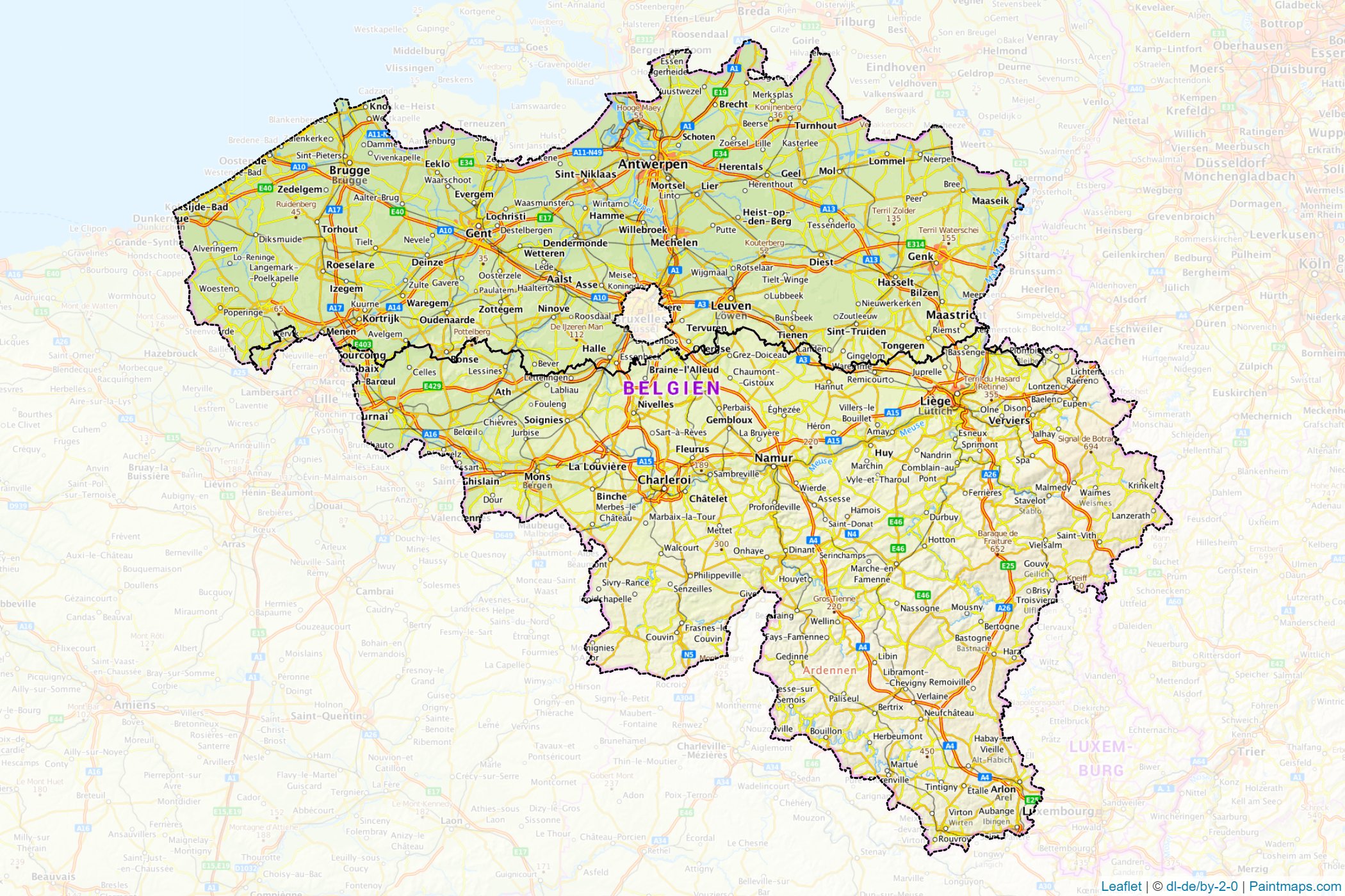 Belgium  Map Cropping Samples-1