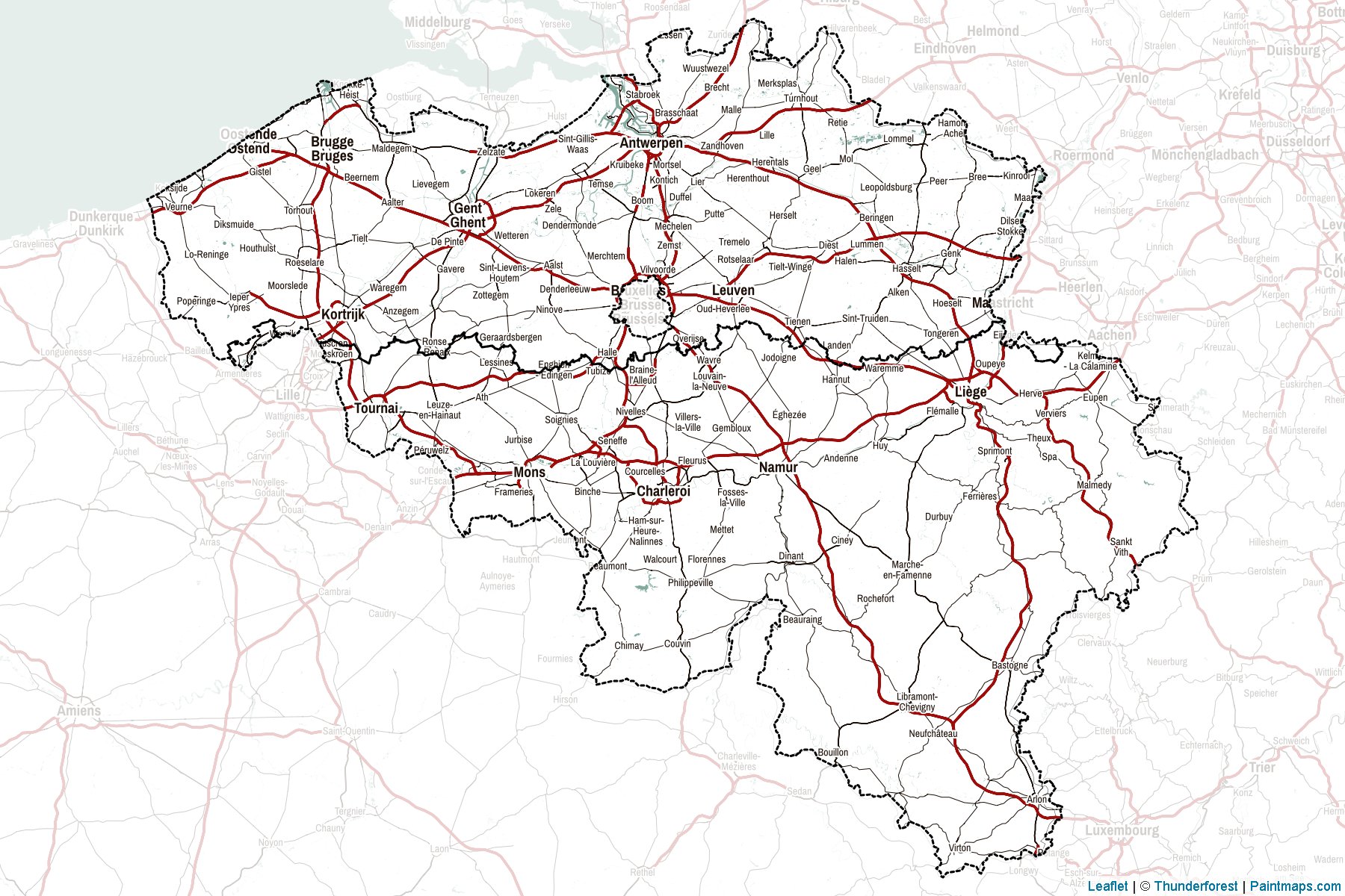 Muestras de recorte de mapas Bélgica -2