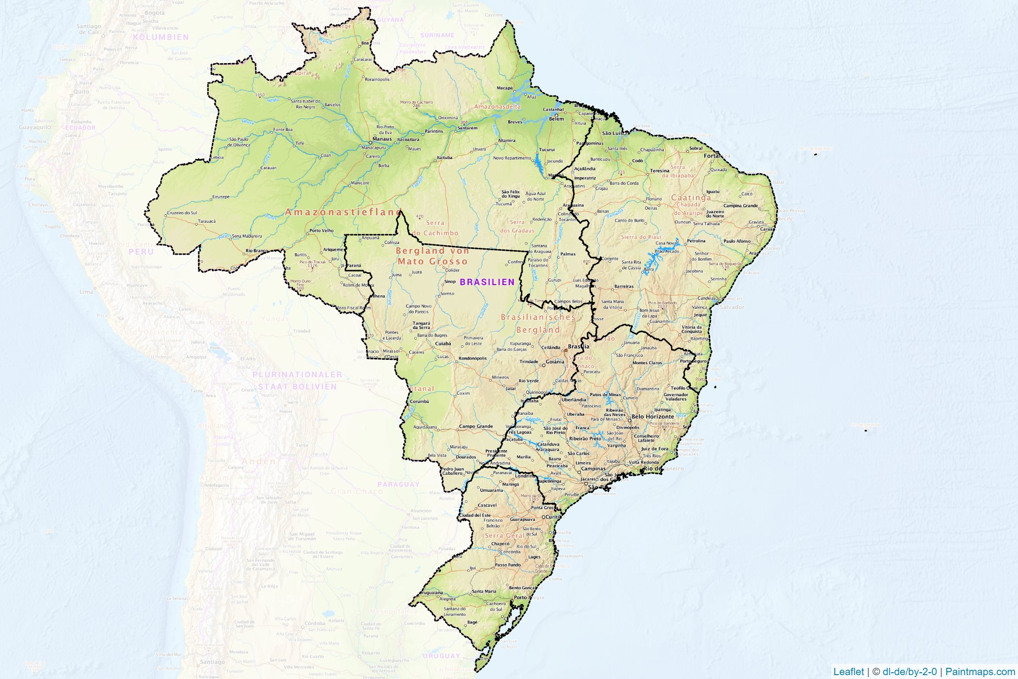 Muestras de recorte de mapas Brasil -1