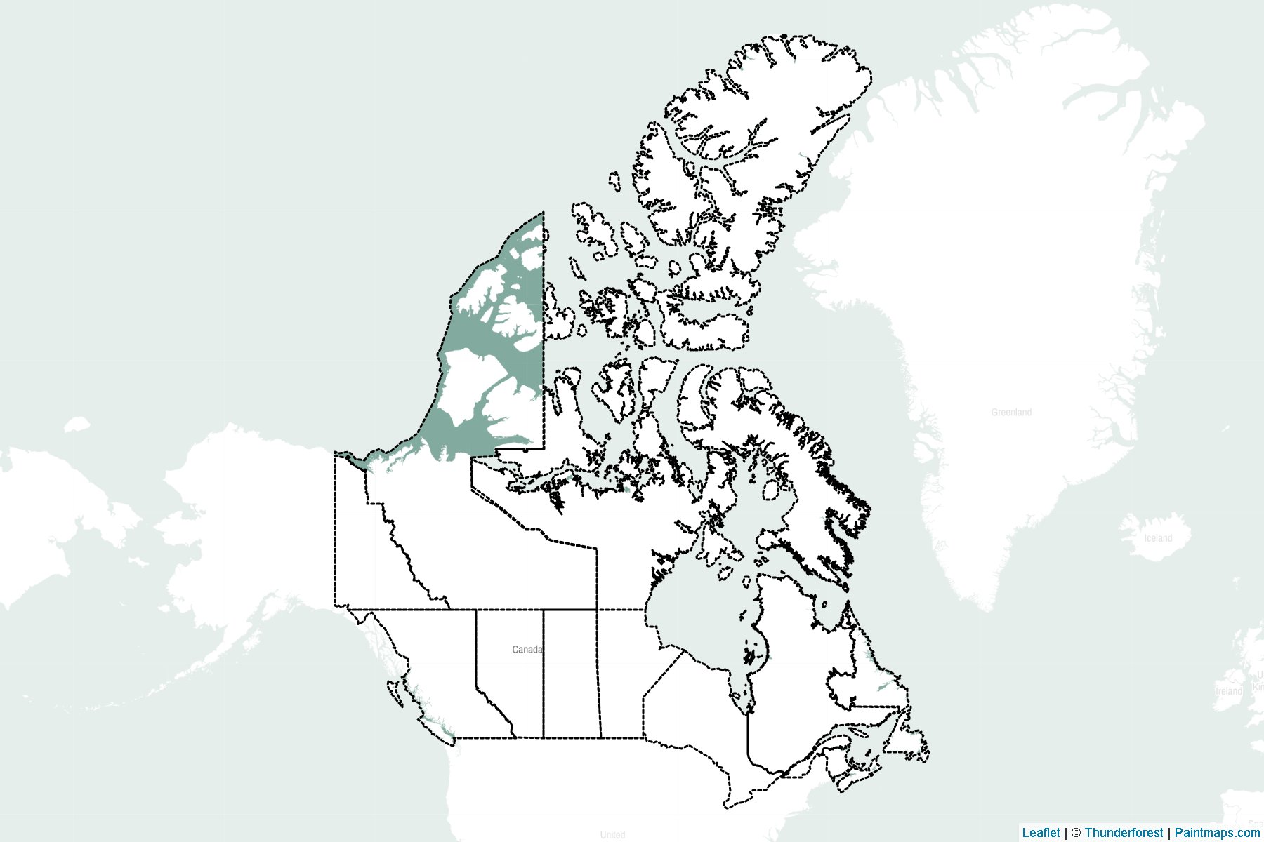 Muestras de recorte de mapas Canadá -2