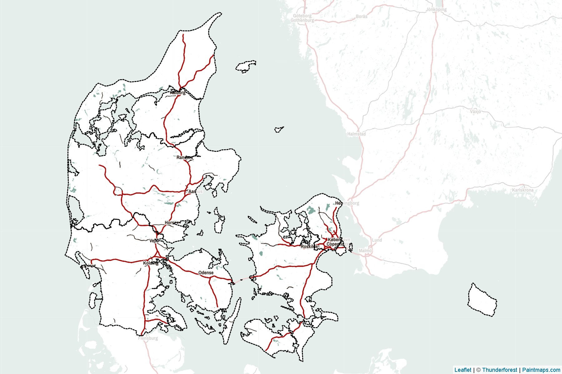 Danimarka  Haritası Örnekleri-2