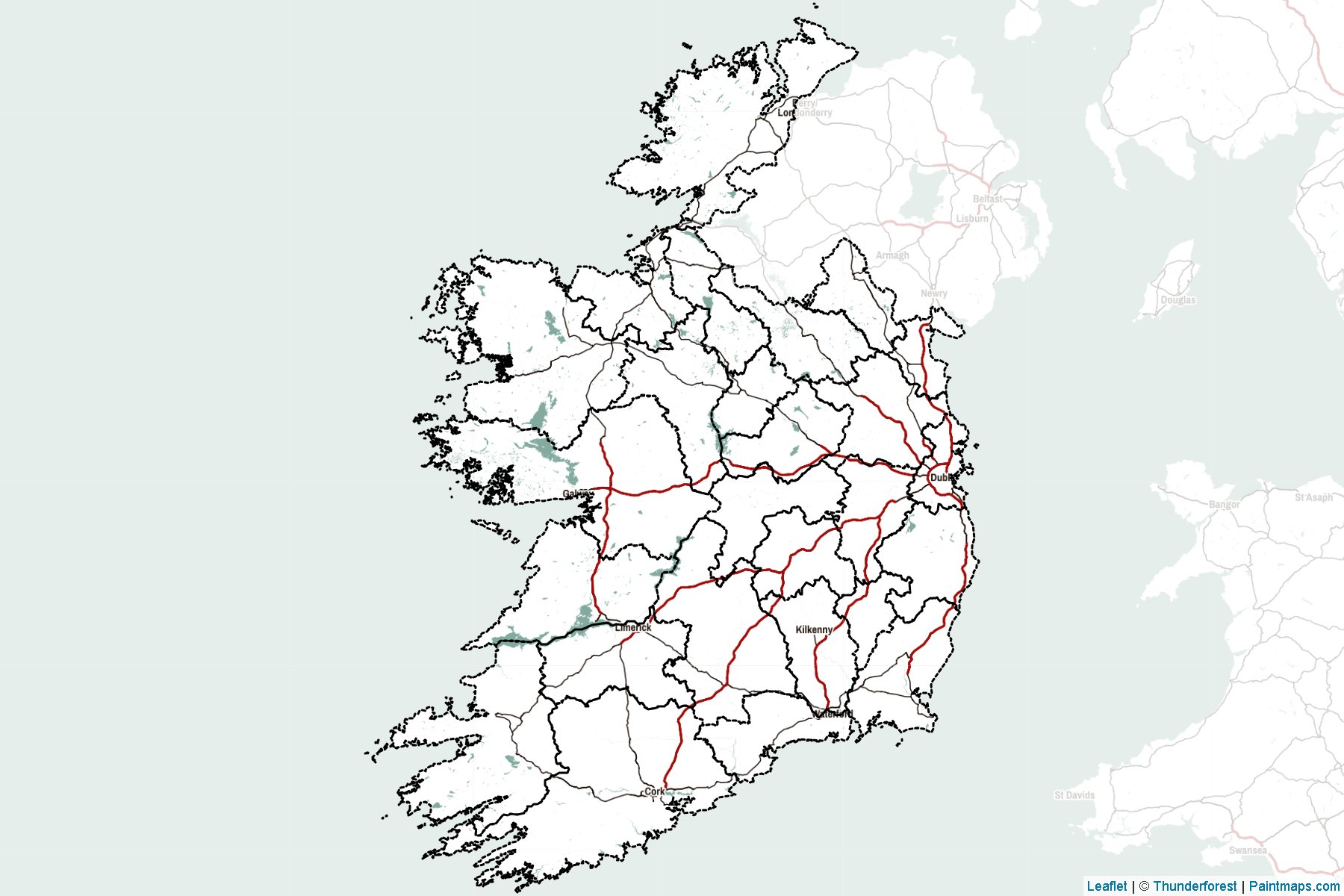 Muestras de recorte de mapas Irlanda -2