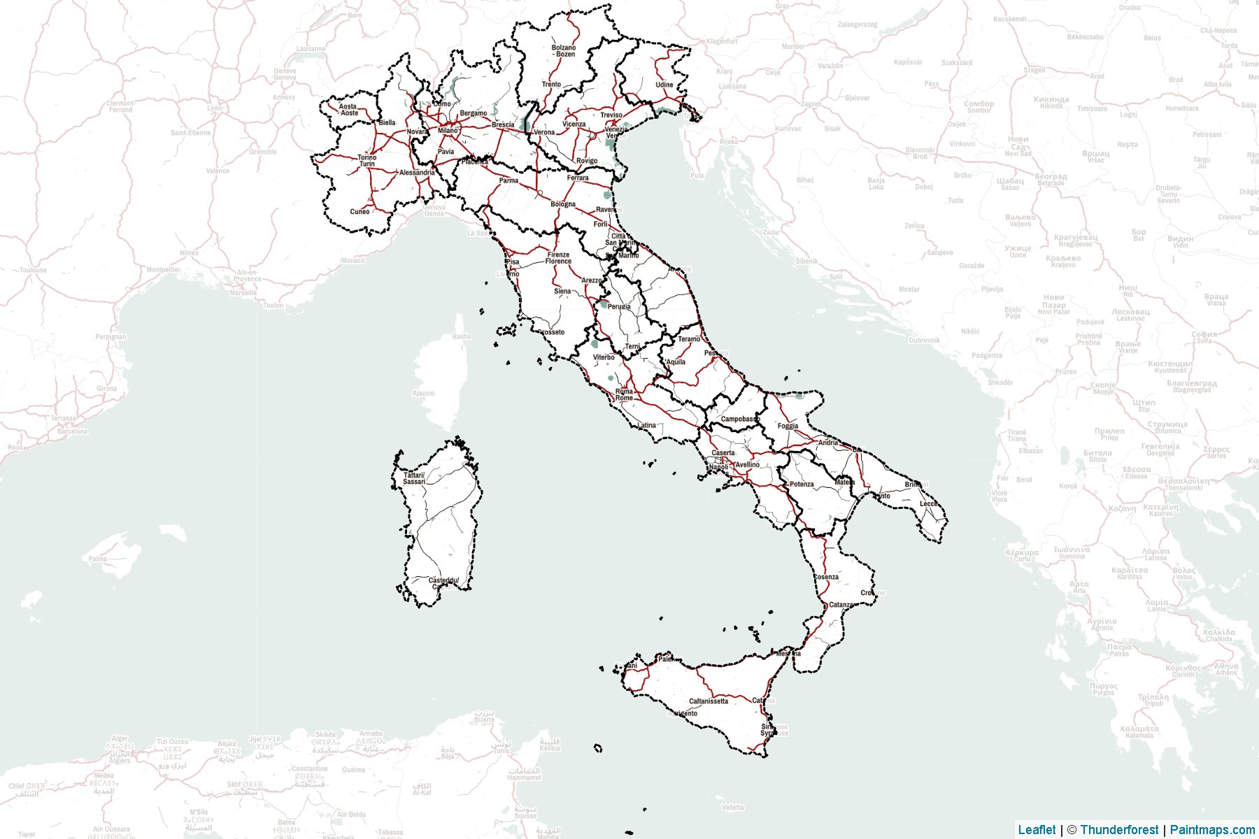 Italy  Map Cropping Samples-2