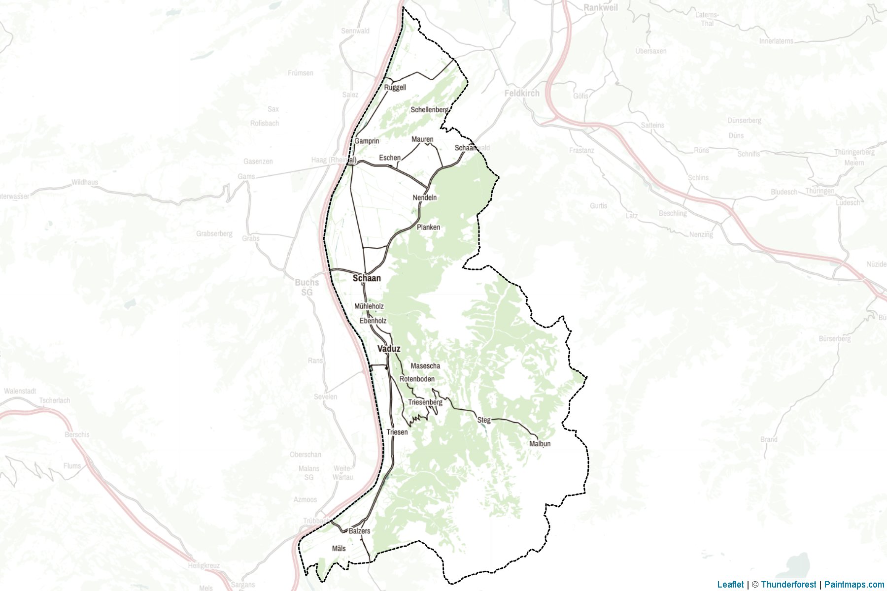 Lihtenştayn  Haritası Örnekleri-2