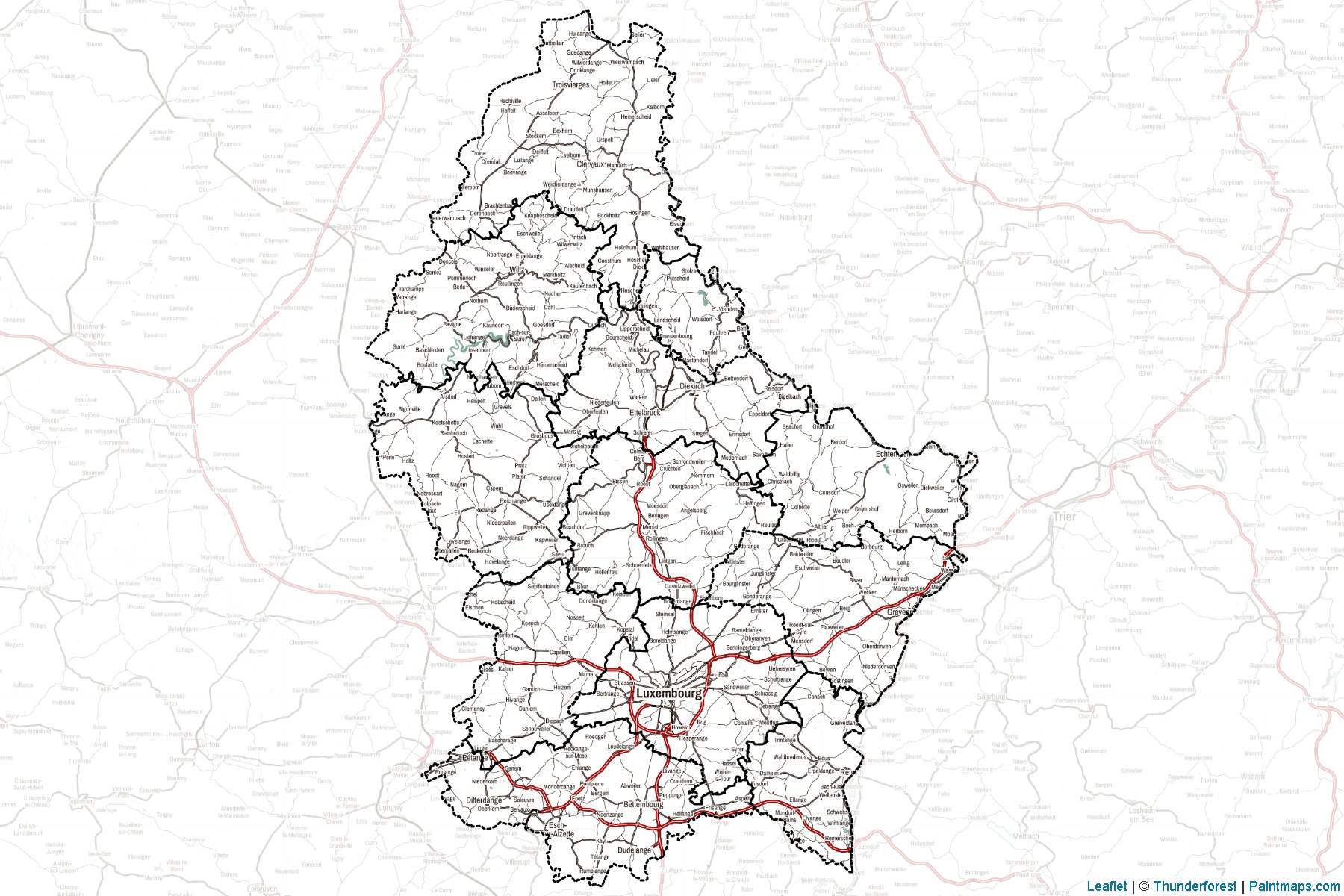 Luxembourg  Map Cropping Samples-2