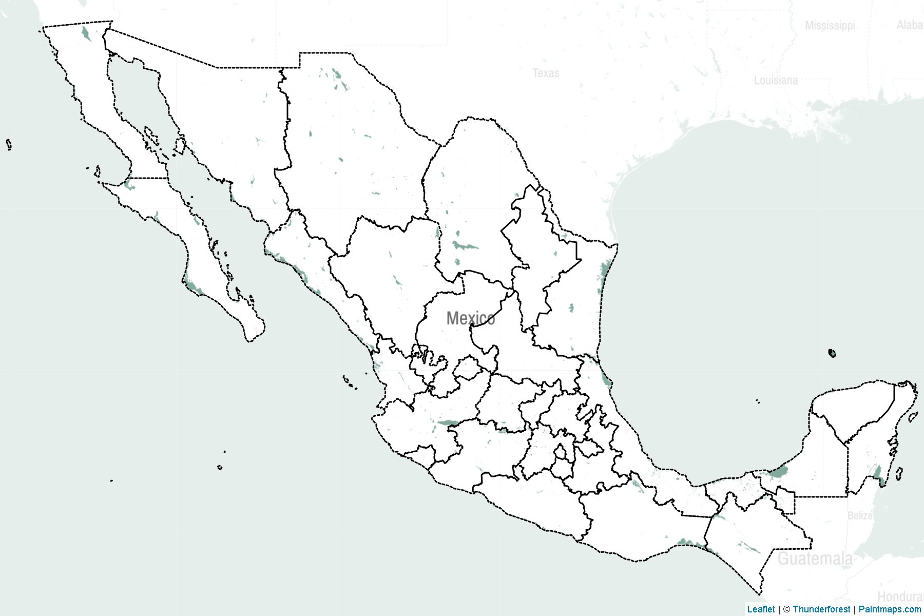 Muestras de recorte de mapas Méjico -2